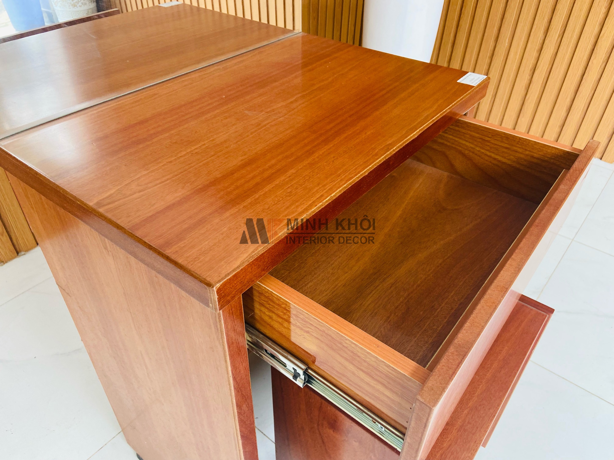 Bàn Trang Điểm MDF Màu Xoan Đào 60cm - BTD910