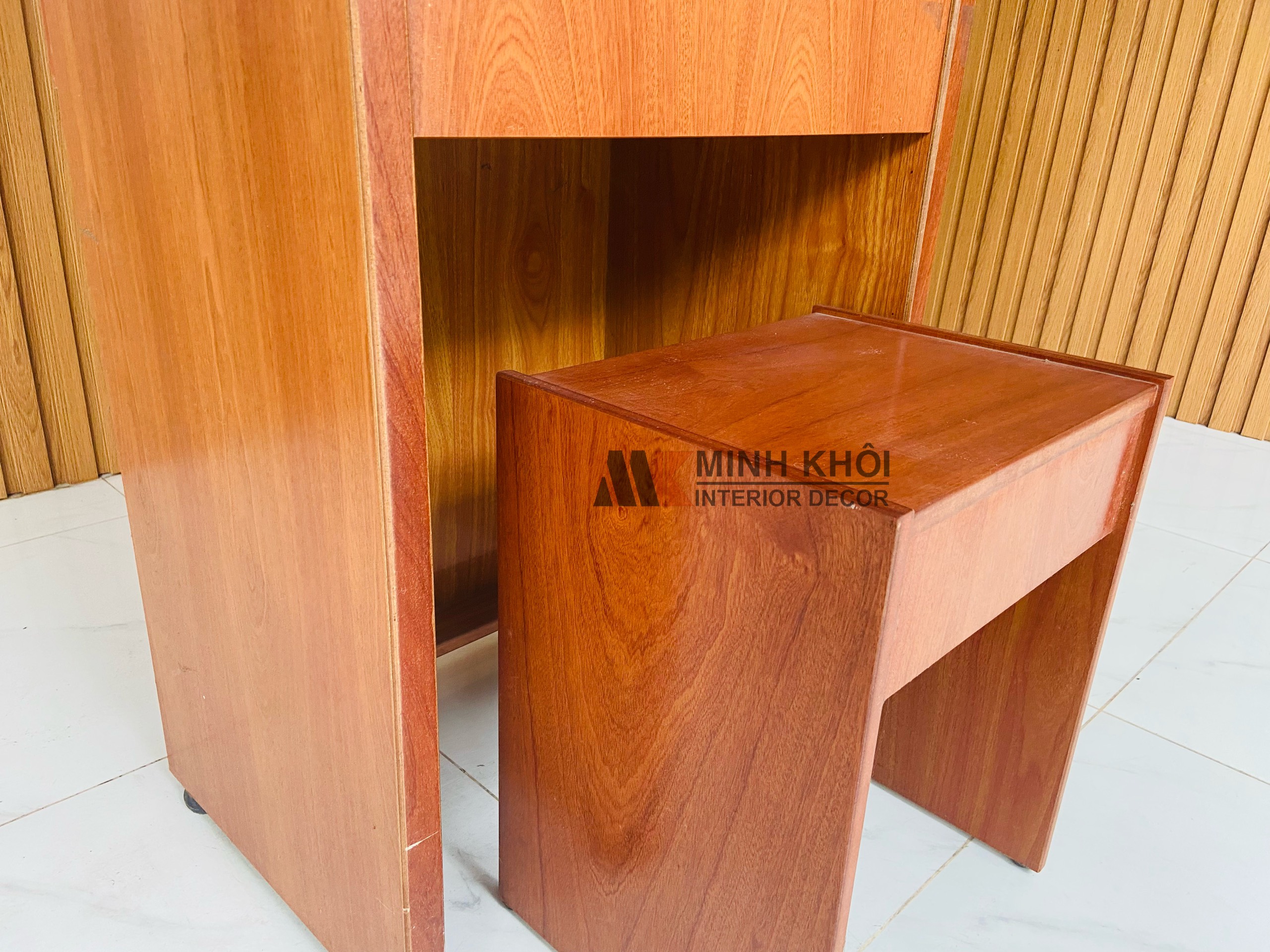 Bàn Trang Điểm MDF Màu Xoan Đào 60cm - BTD910