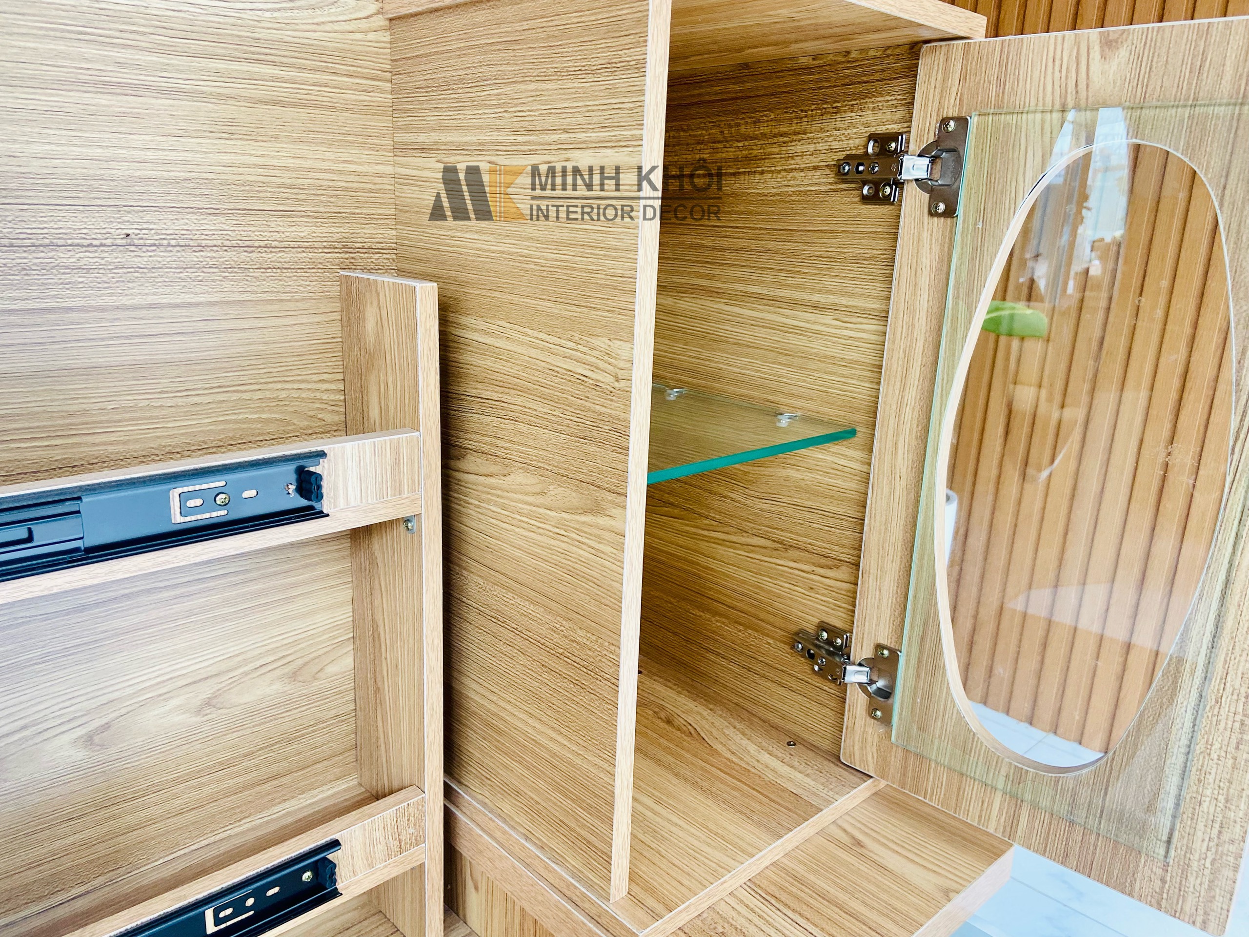 Bàn Trang Điểm MFC 80cm Kính Lùa - BTD104