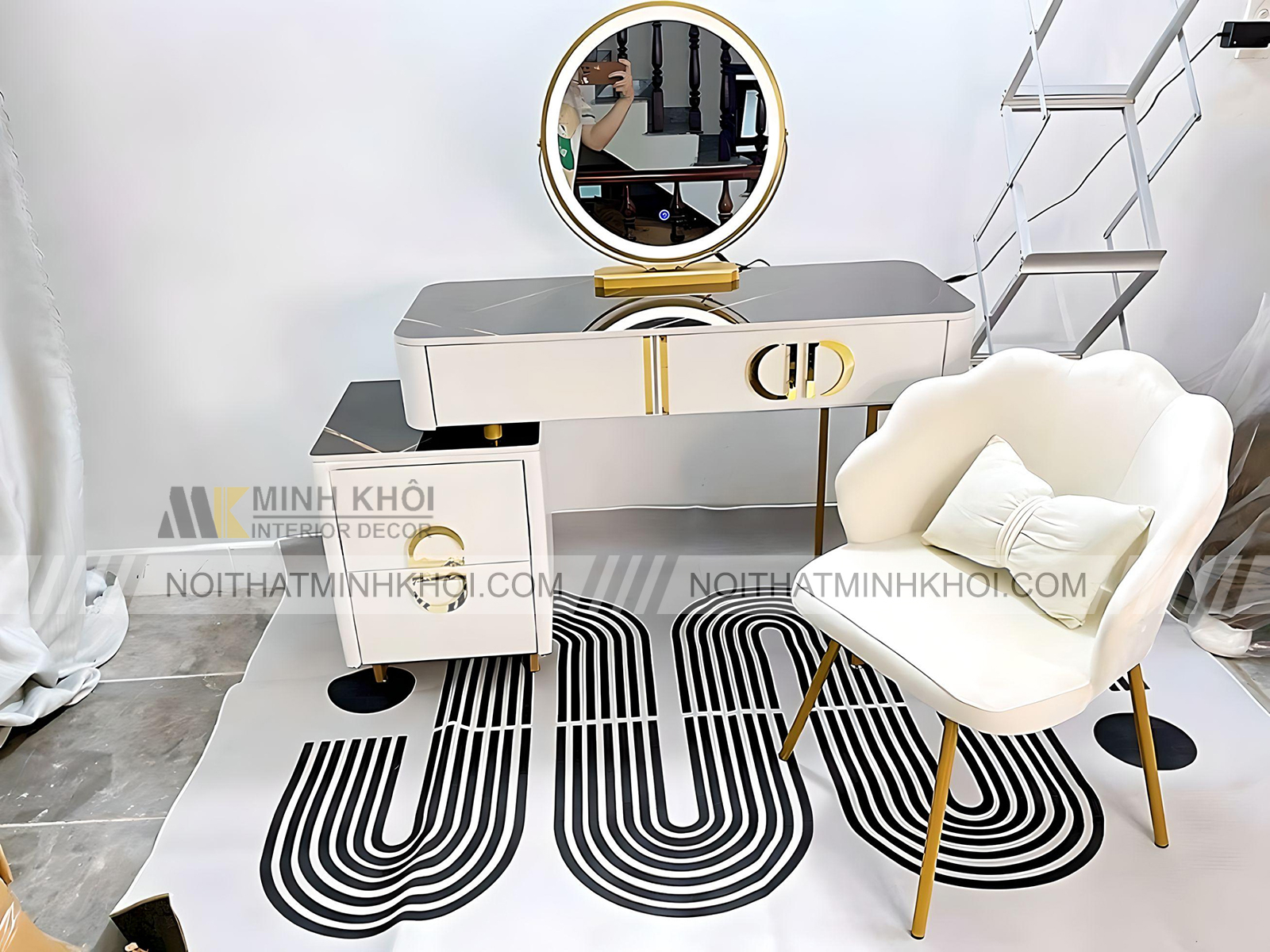 Bàn Trang Điểm Phong Cách Hàn Quốc Hiện Đại - BTD302