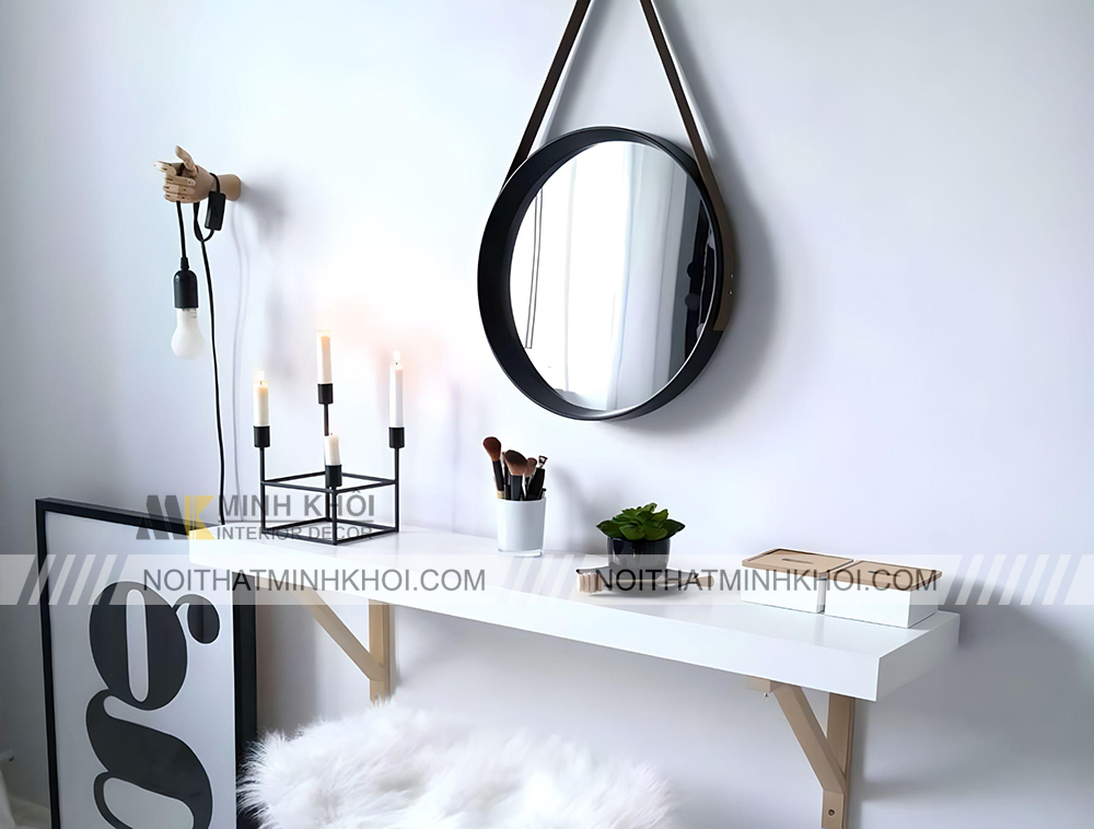 Bàn Trang Điểm Treo tường Tiện lợi, đa dạng công năng