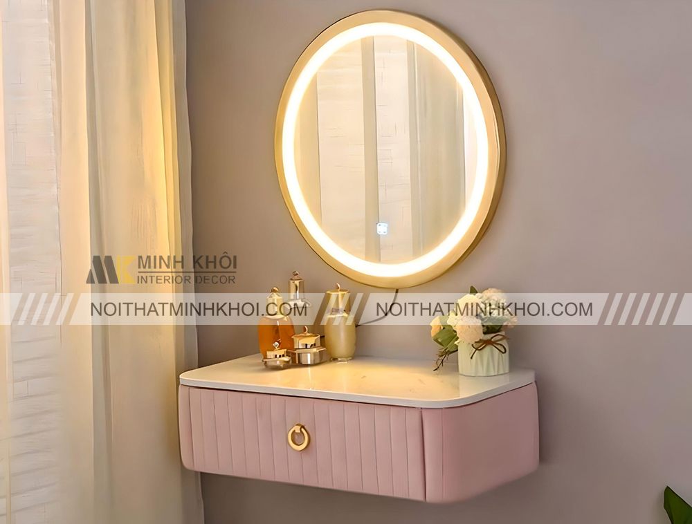 Bàn trang điểm treo tường đơn giản