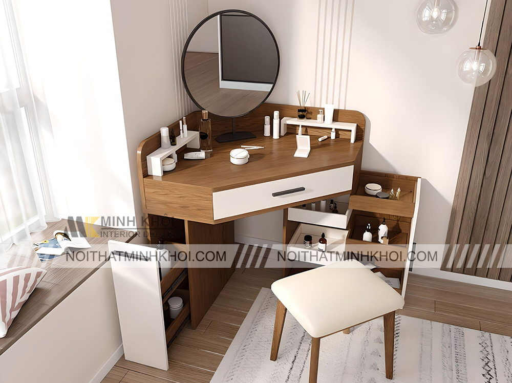 Bàn trang điểm treo tường phong cách vintage