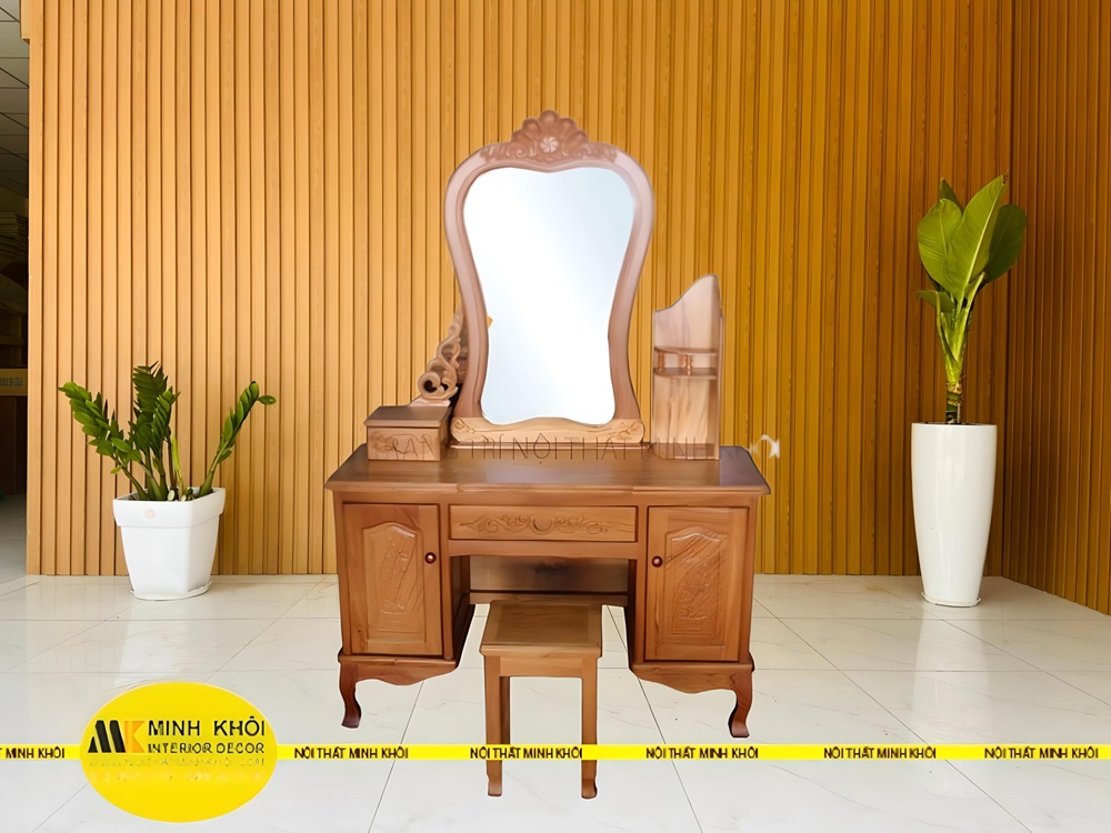 Mẫu Bàn Phấn Đẹp Gỗ Tự Nhiên Đẹp - BTD542