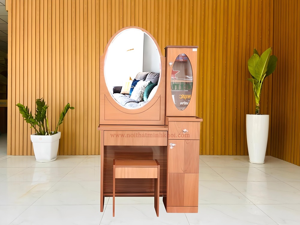 Mẫu Bàn Phấn Đẹp Màu Gỗ Xoan Đoàn - BTD913