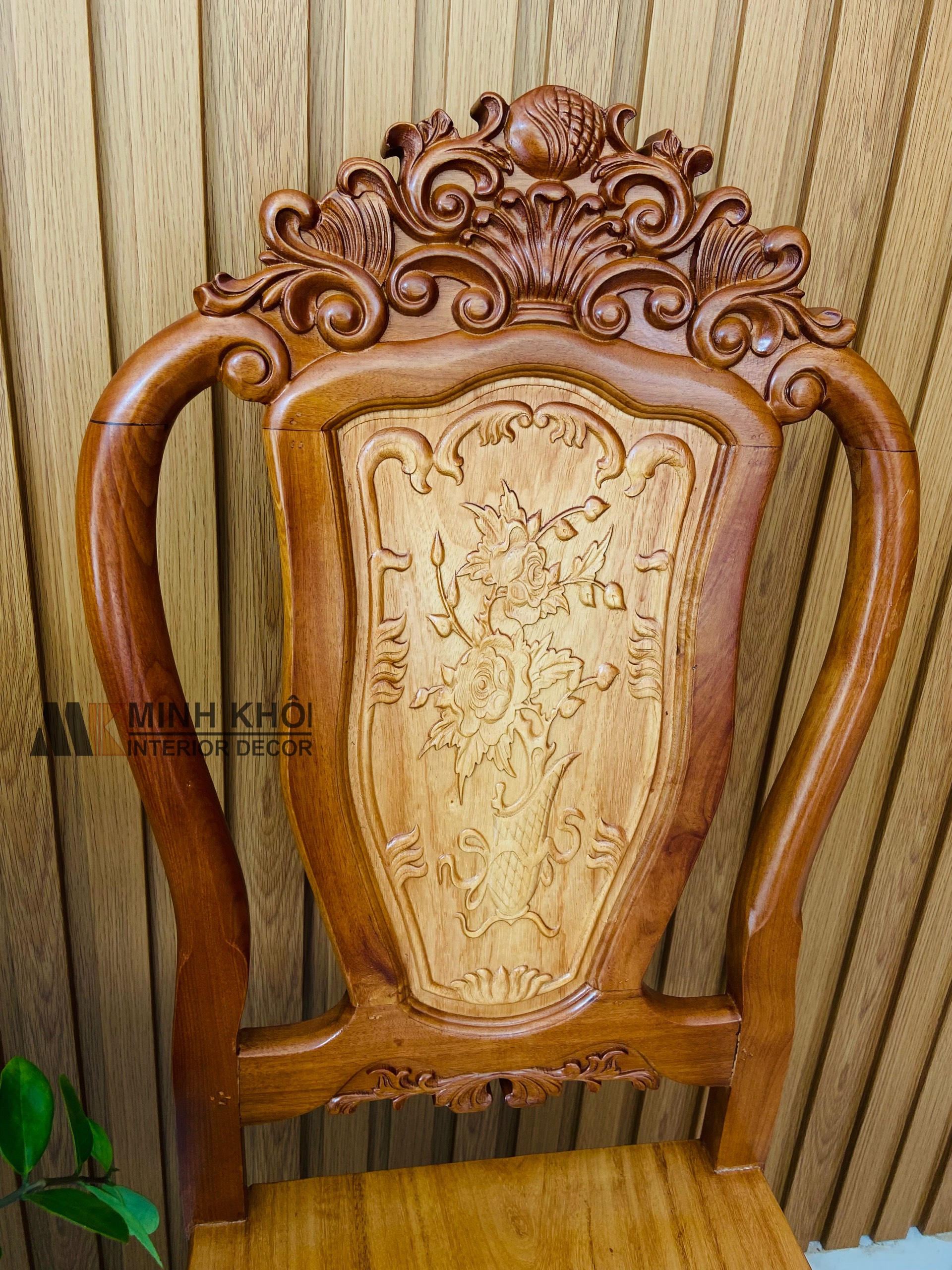 Bộ Bàn Ăn Gỗ Căm Xe 8 Ghế Bàn Oval - BA905