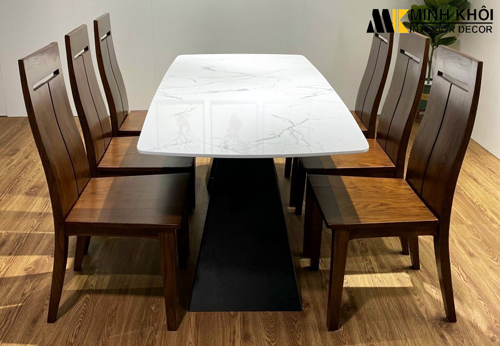 Bộ Bàn Ăn gỗ Sồi 6 ghế - BA212