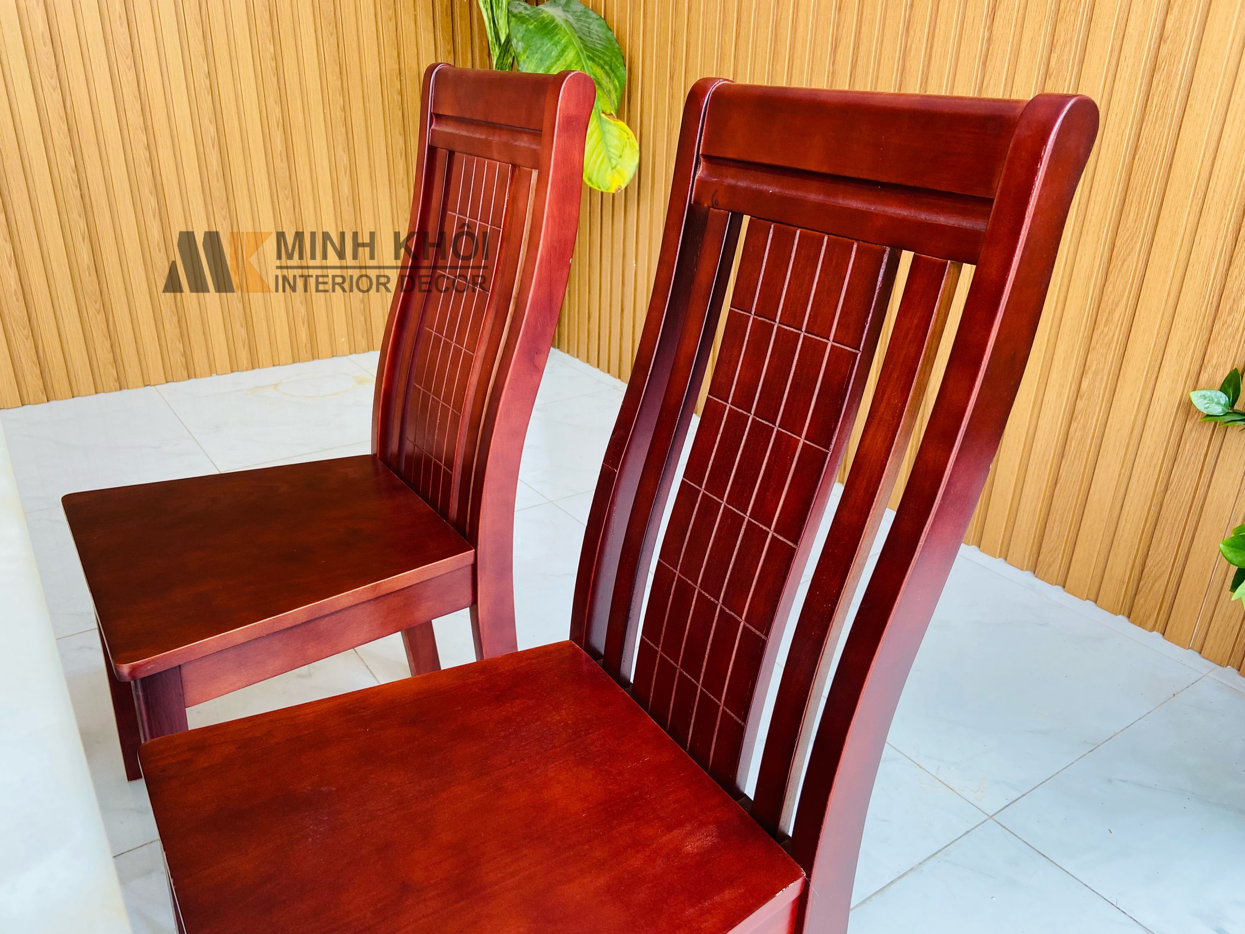 Bộ Bàn Ăn Gỗ Xoan Đào Mặt Đá 1m4- BA211