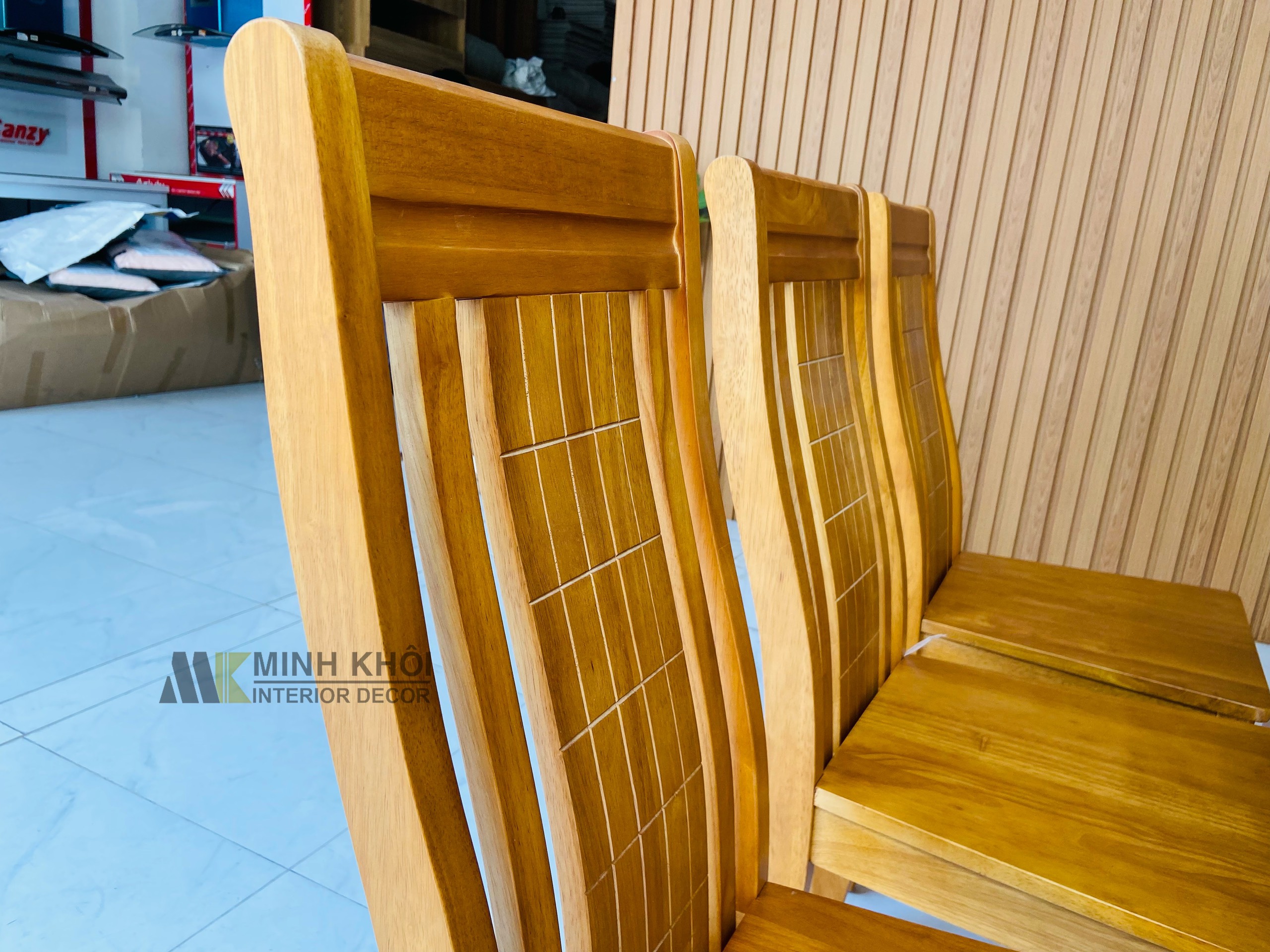 Bộ Bàn Ghế Ăn Gỗ Xoan Đào Mặt Đá Mẫu Mới 6 Ghế 1m6 BA1004