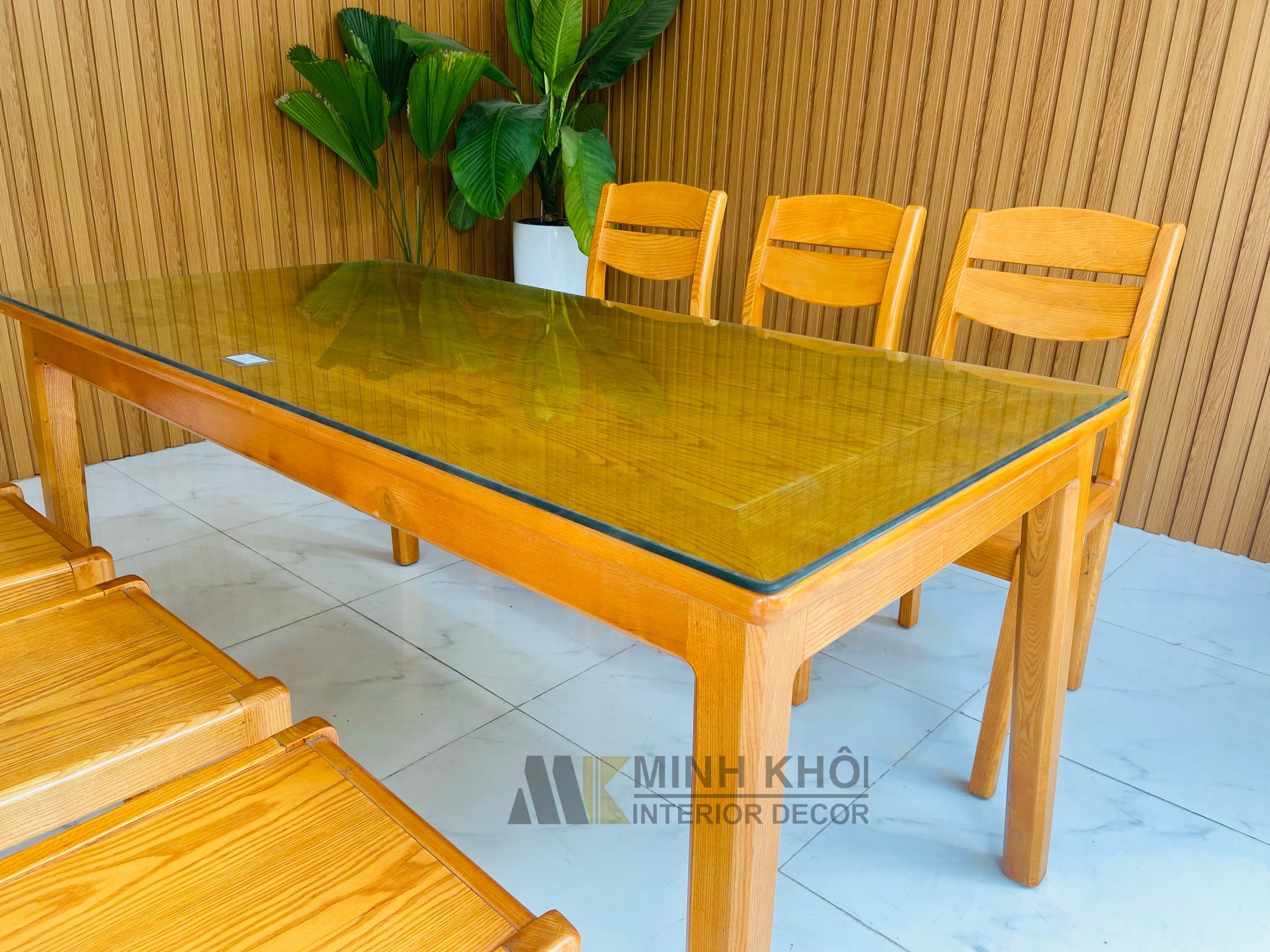 Bộ Bàn ghế Ăn Gỗ Sồi Nga 6 Ghế - BA917