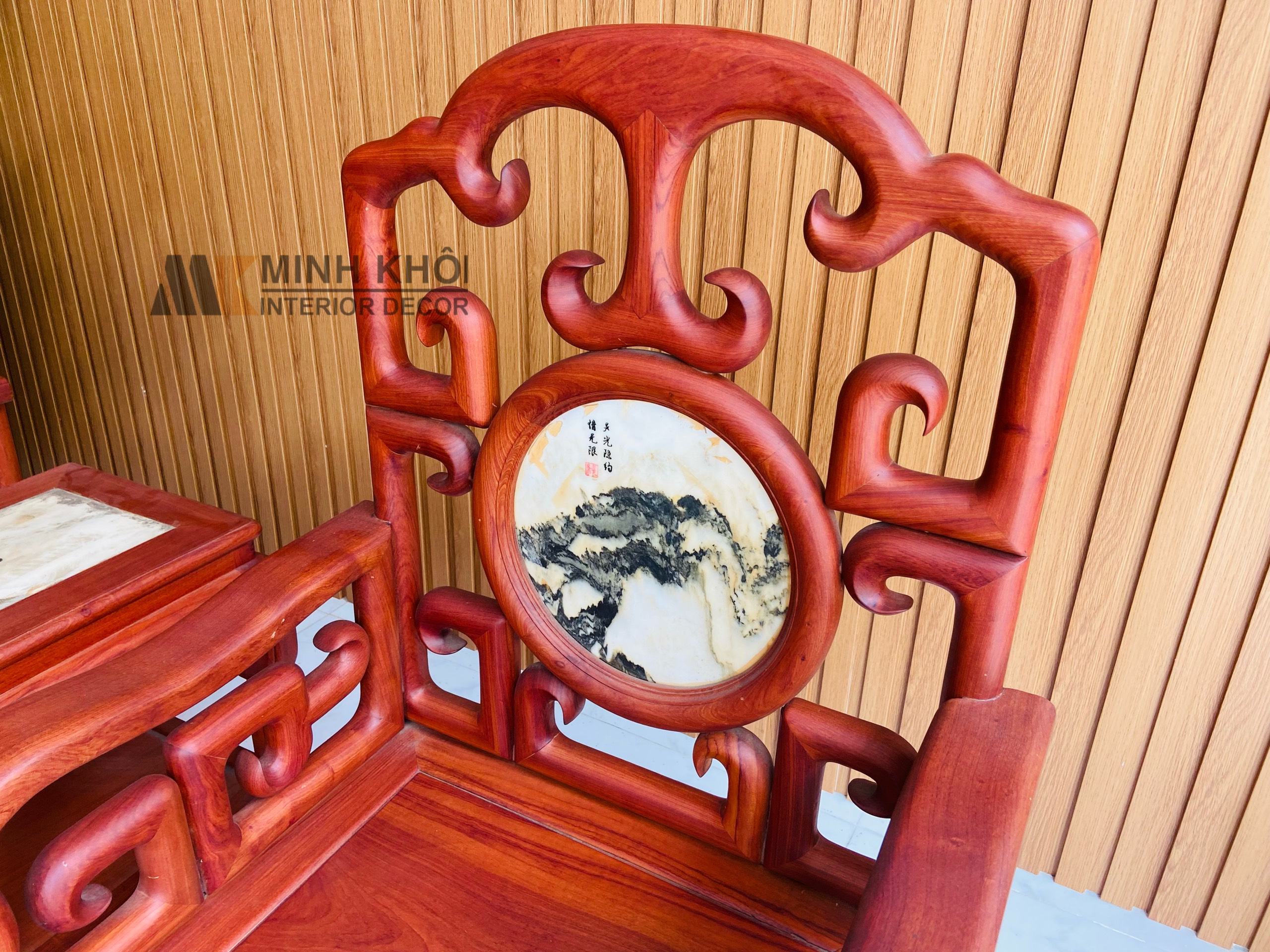 Bộ Bàn Ghế Móc Hương Đá 6 Món - SL966