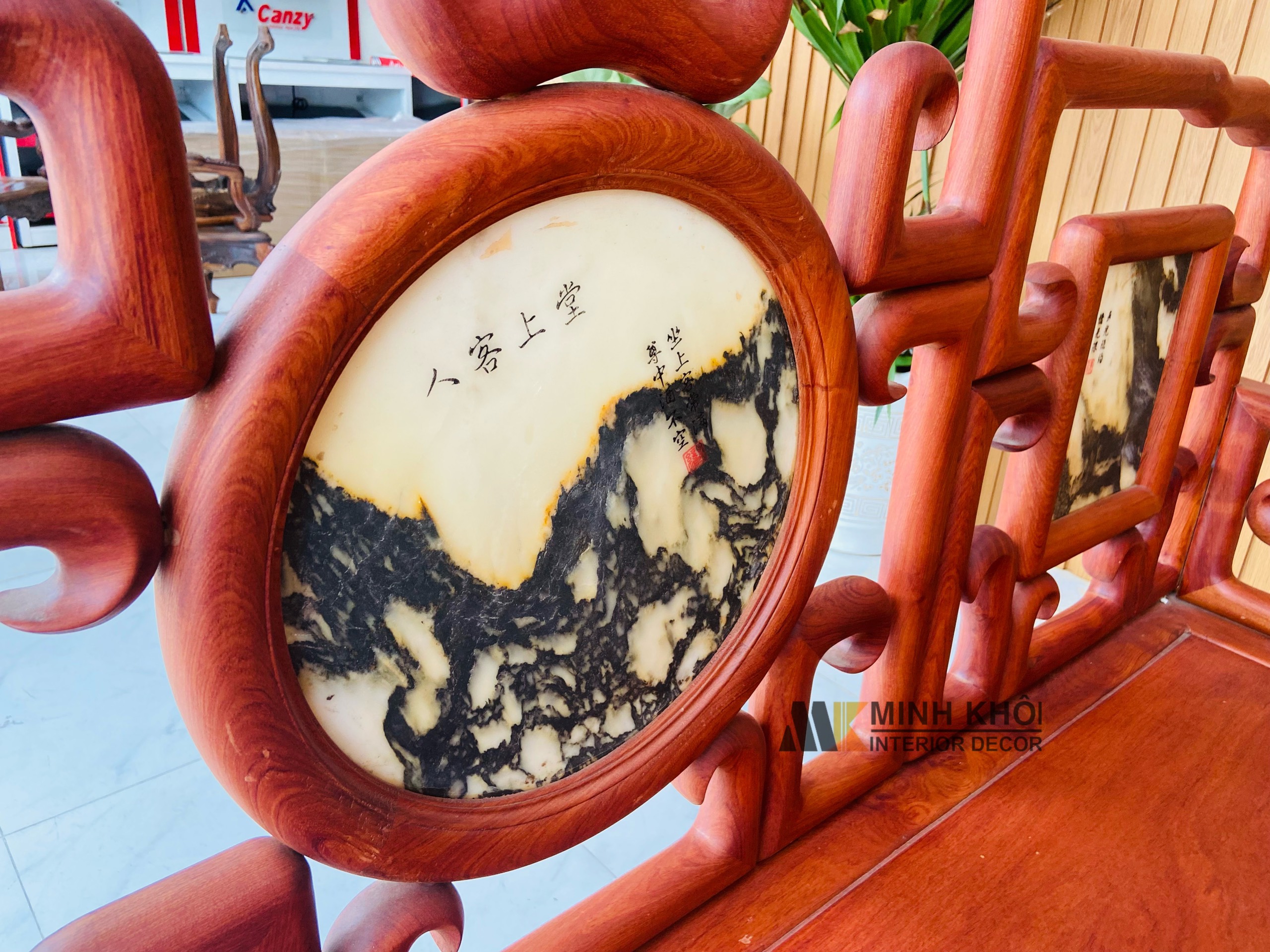 Bộ Bàn Ghế Móc Hương Đá 6 Món - SL966