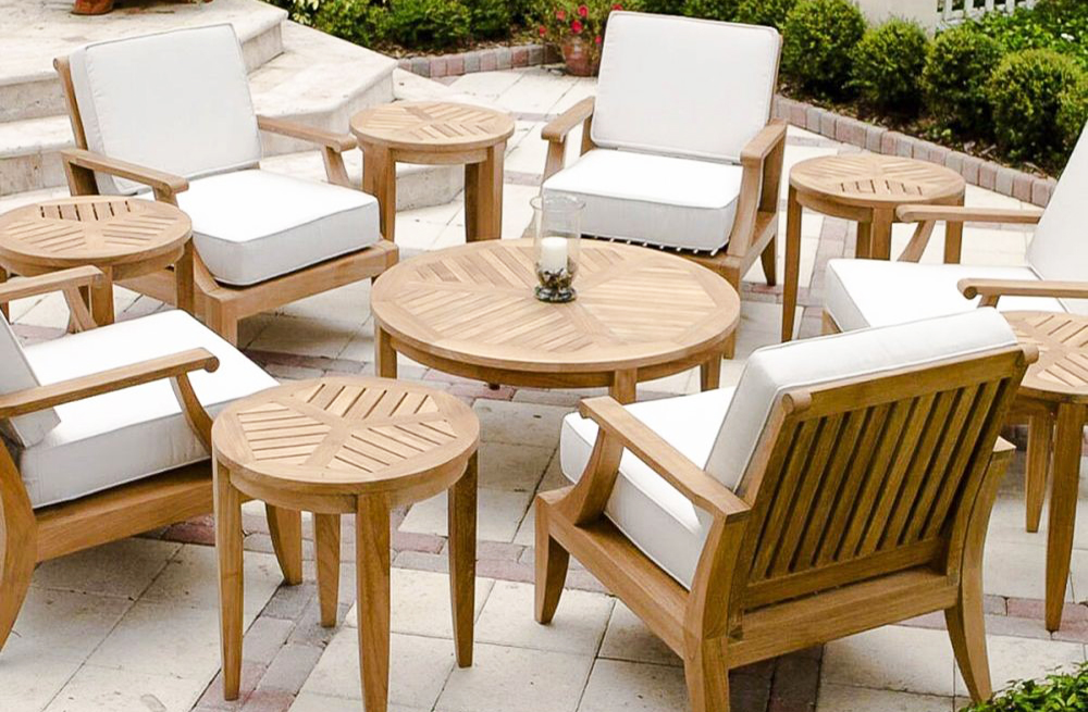 Bộ bàn ghế sofa gỗ ngoài trời