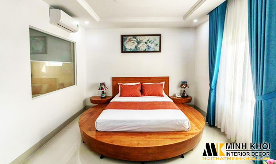 Bộ Giường Ngủ Gỗ Gõ Đỏ 1m8 GN368