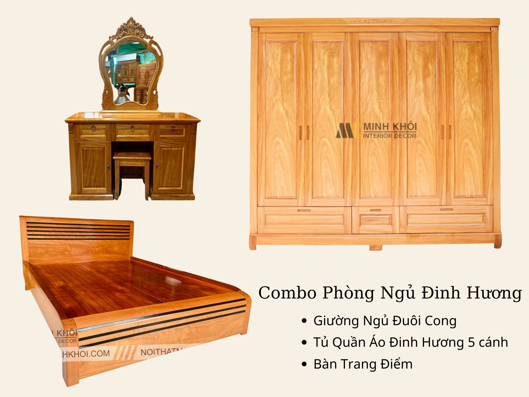 Bộ Phòng Ngủ Gỗ Đinh Hương - BPN010