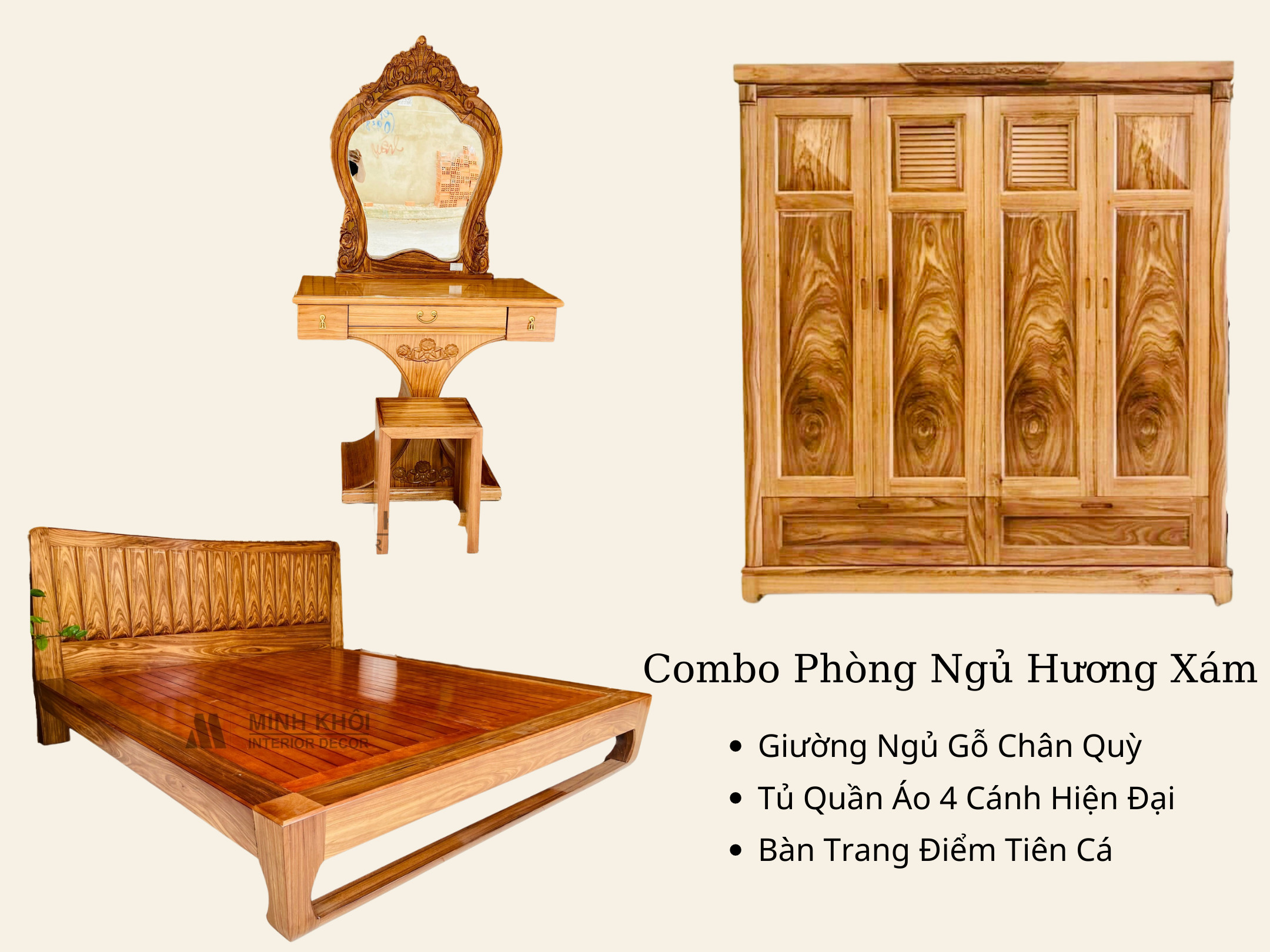 Bộ Phòng Ngủ Hương Xám - BPN004