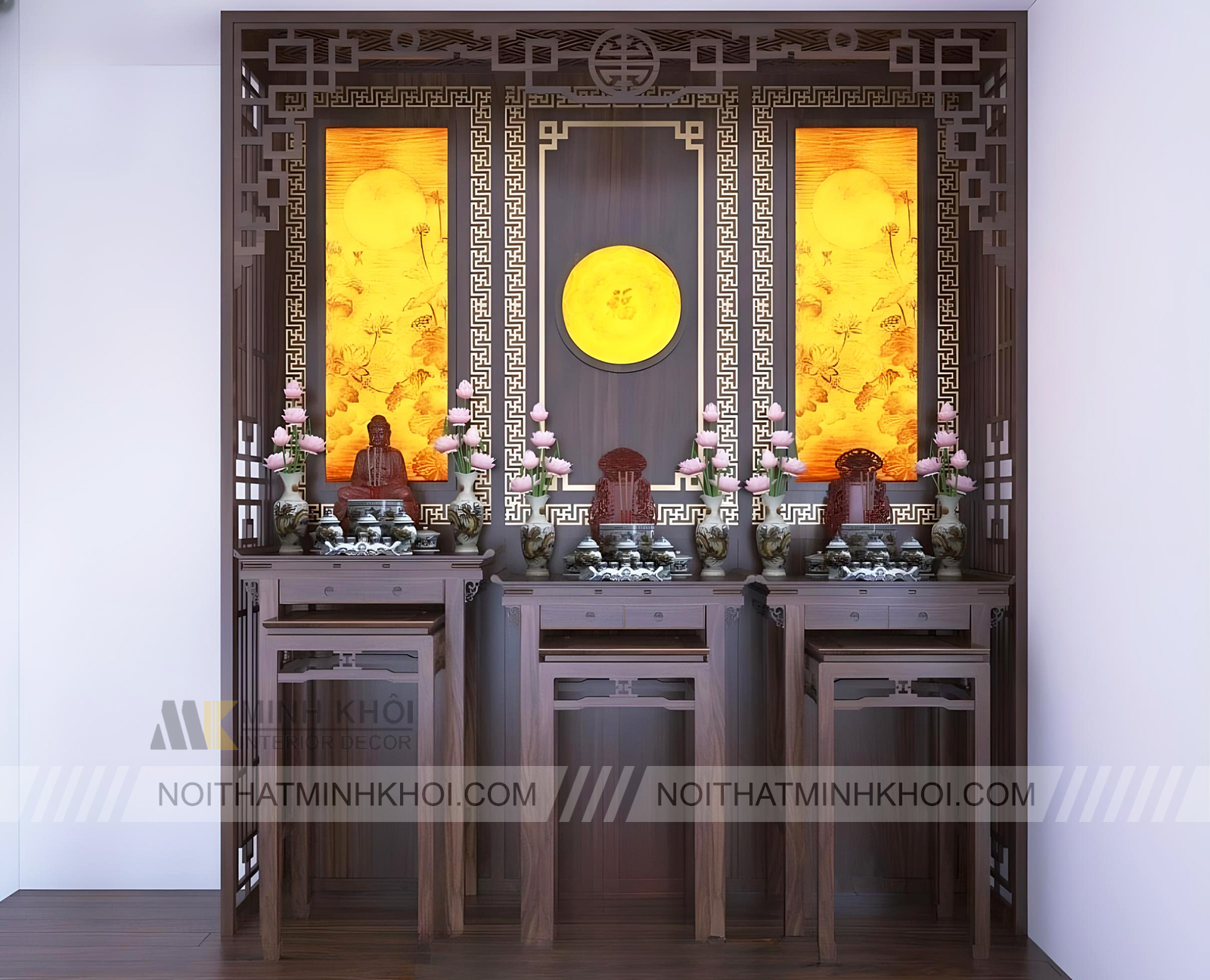 Bộ Phòng Thờ Tao Nhả Kết Hợp Chỉ Trúc - BT705