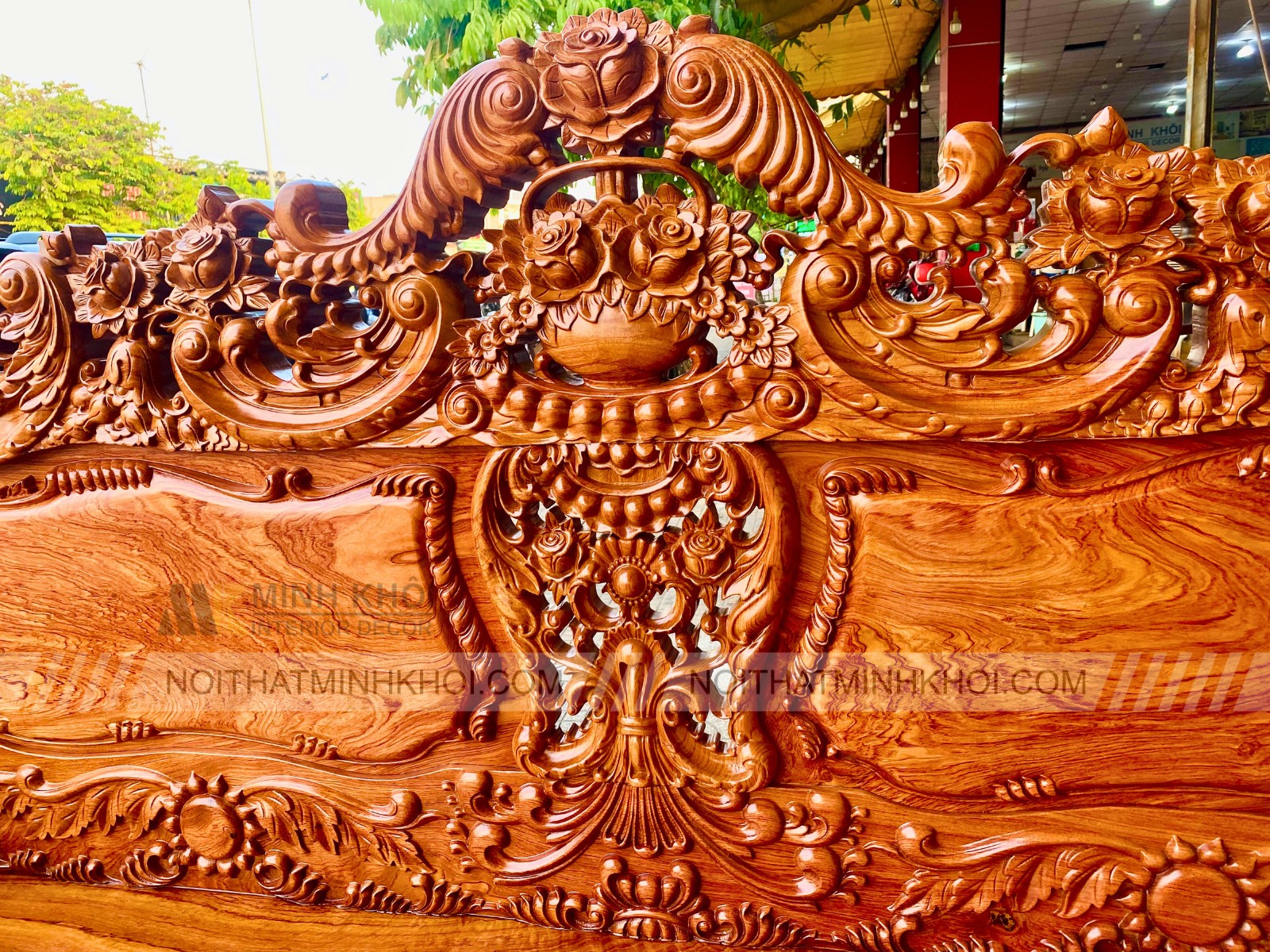 Bộ Salon Hoàng Gia Gỗ Hương Đá Tay 14 - SL982