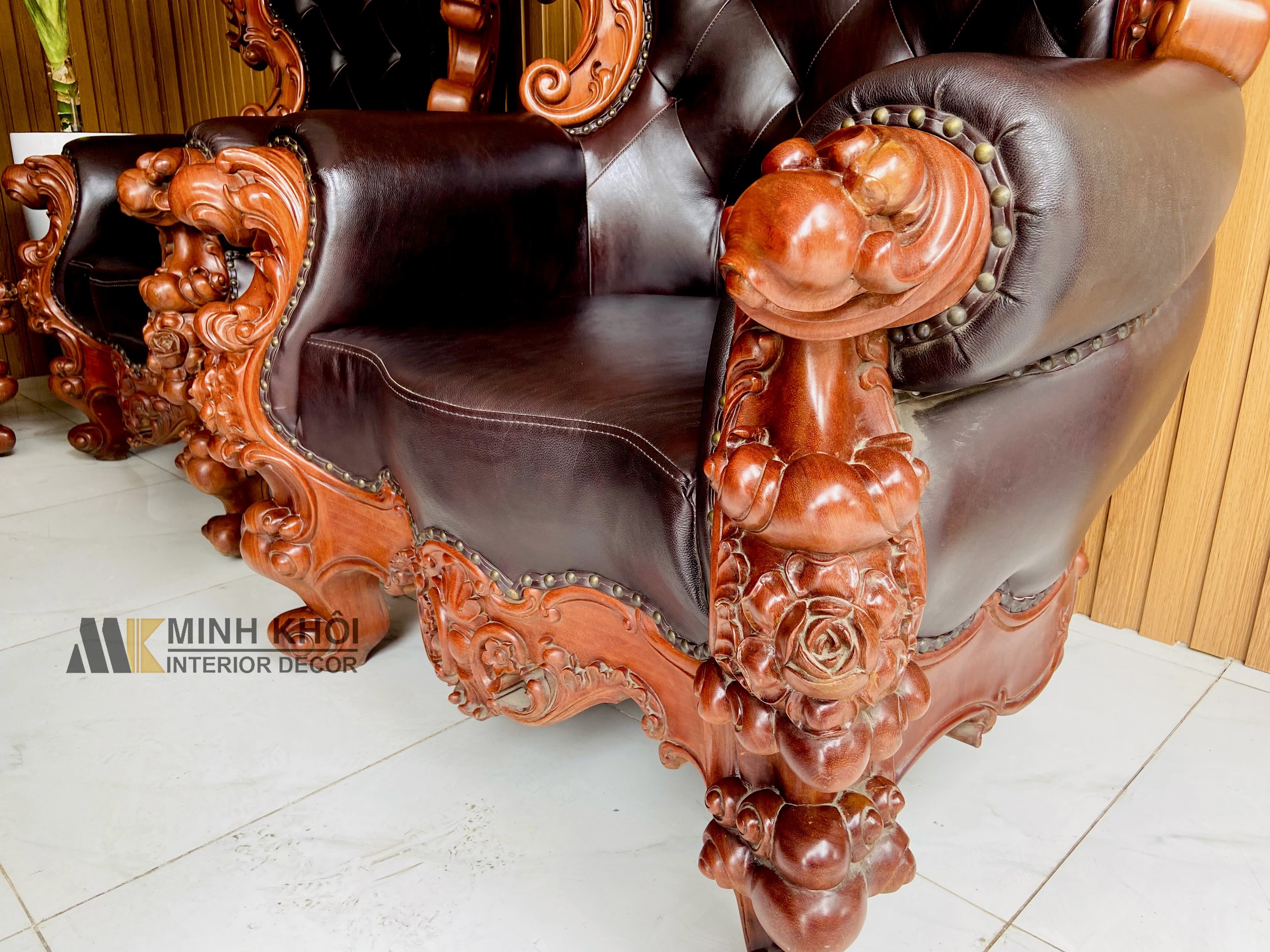 Bộ Salon Nữ Hoàng 8 Món Bọc Da Cao Cấp - SL925