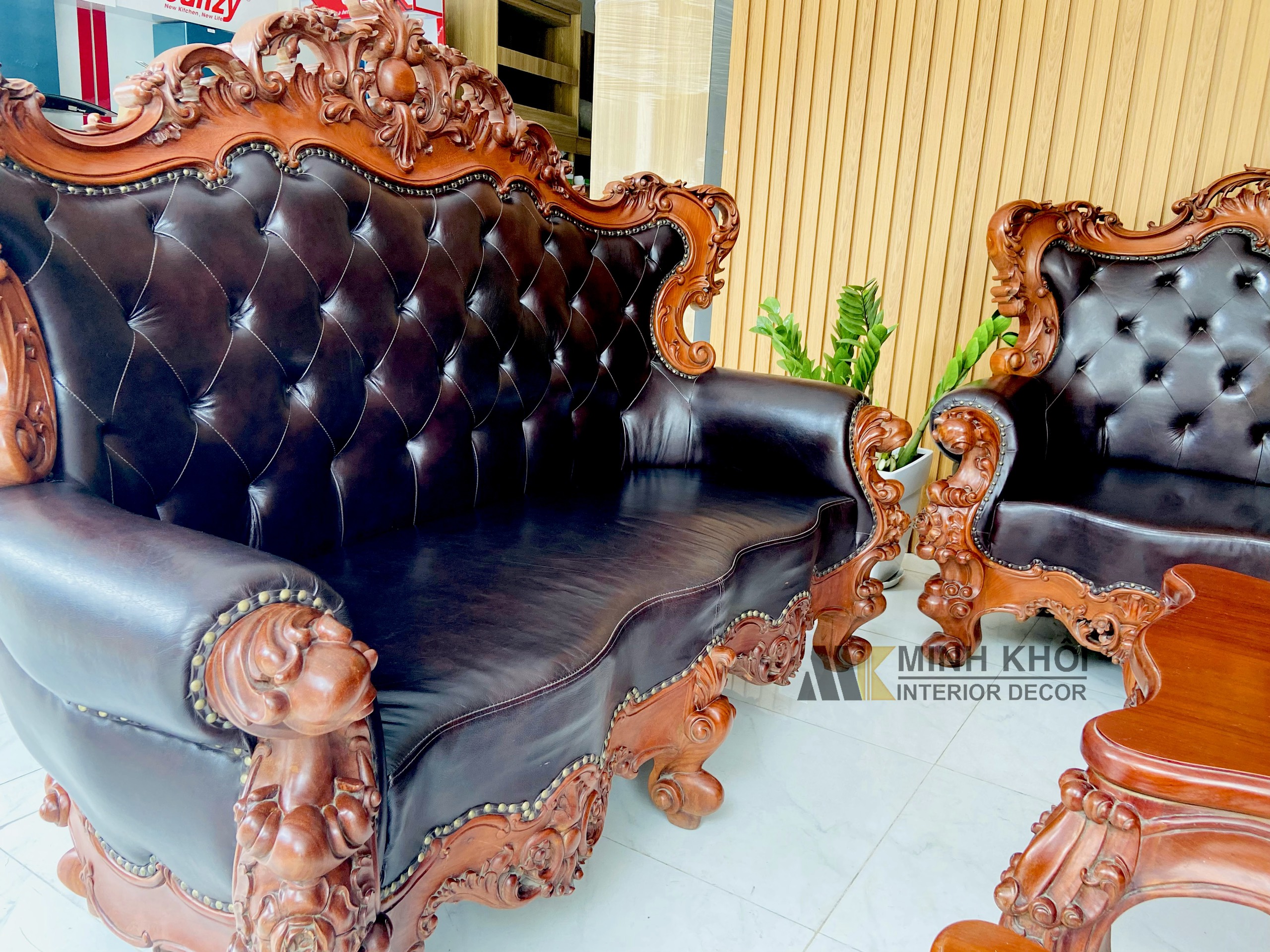 Bộ Salon Nữ Hoàng 8 Món Bọc Da Cao Cấp - SL925