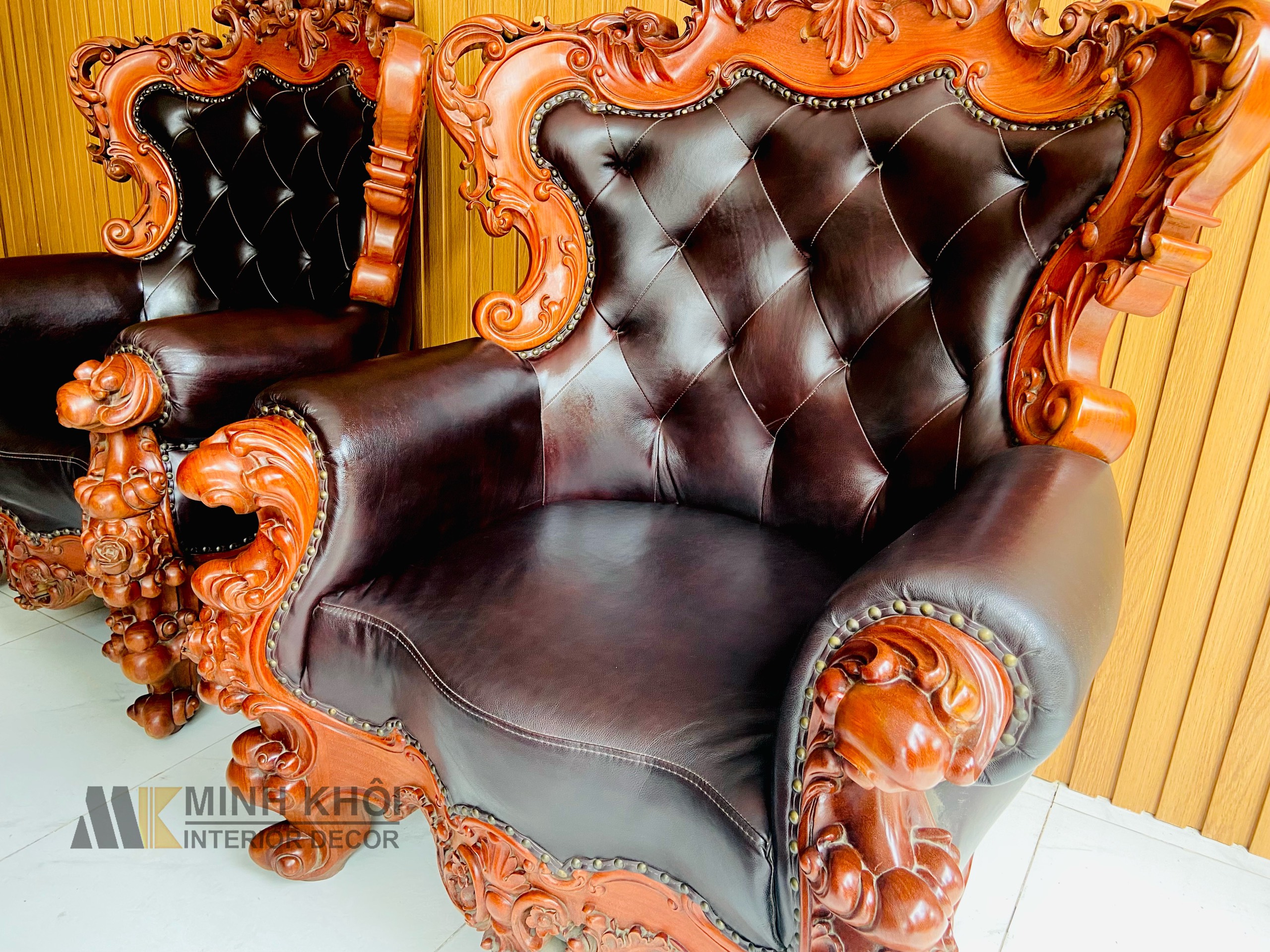 Bộ Salon Nữ Hoàng 8 Món Bọc Da Cao Cấp - SL925