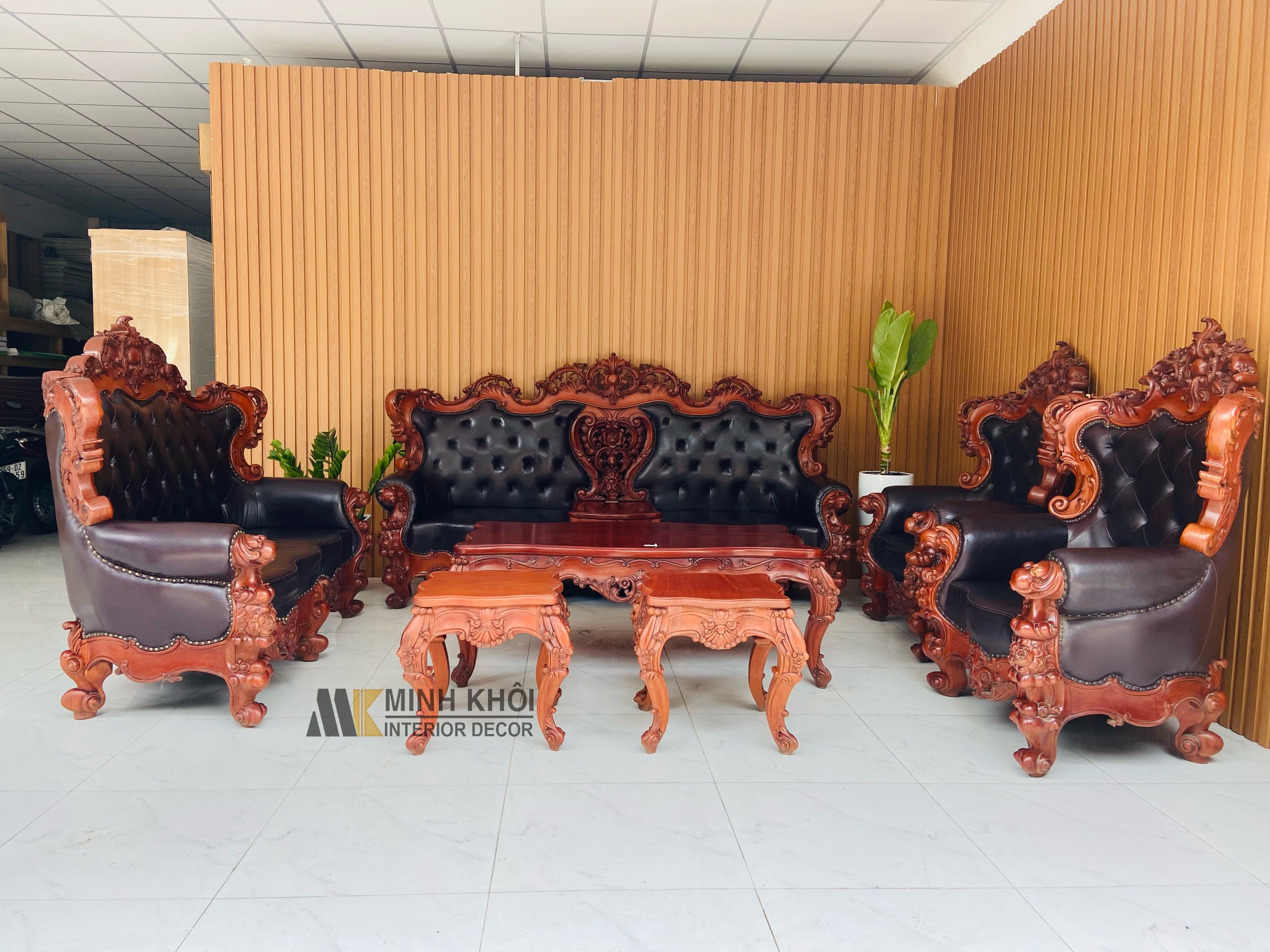 Bộ Salon Nữ Hoàng 8 Món Bọc Da Cao Cấp - SL925