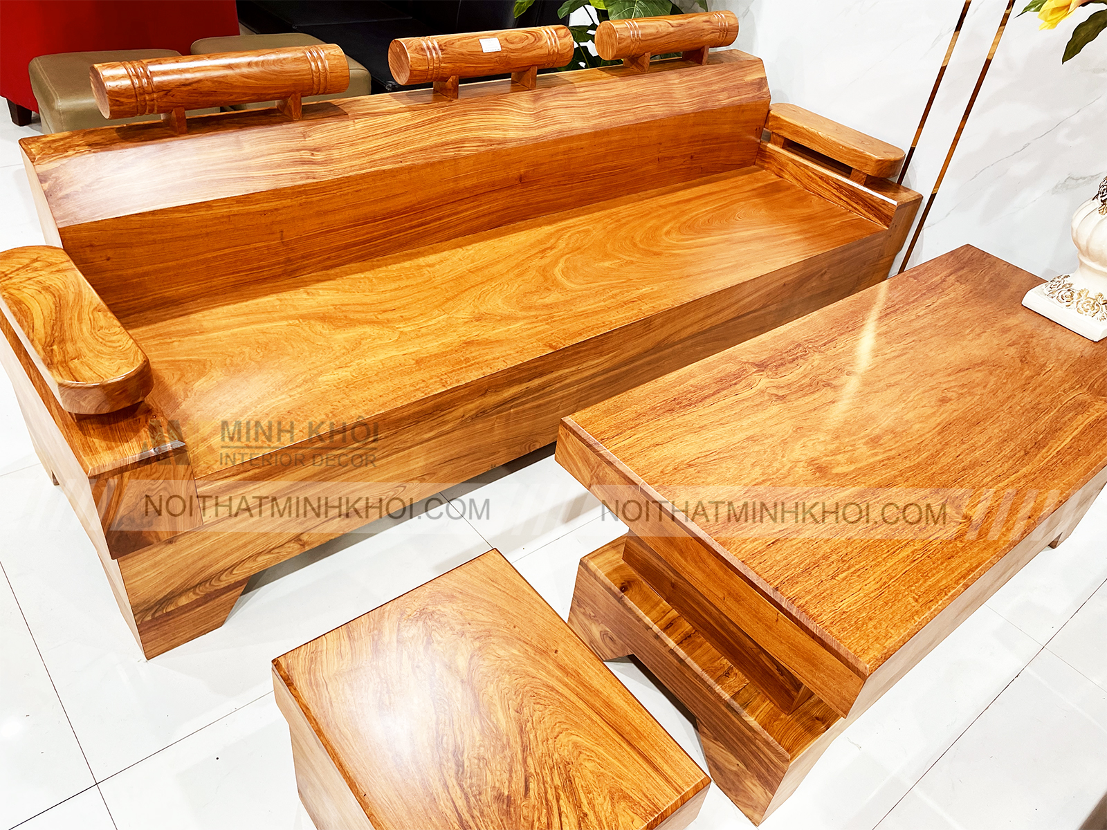 Bộ Sofa Gỗ Hương Đá Đối 6 Món Hiện Đại - SF2019