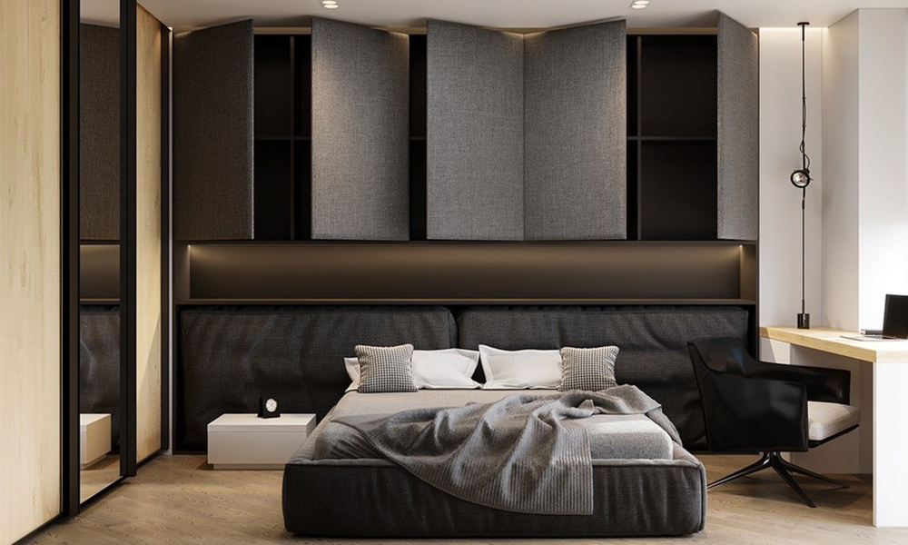 Decor đầu giường bằng cách bố trí thêm tủ đầu giường