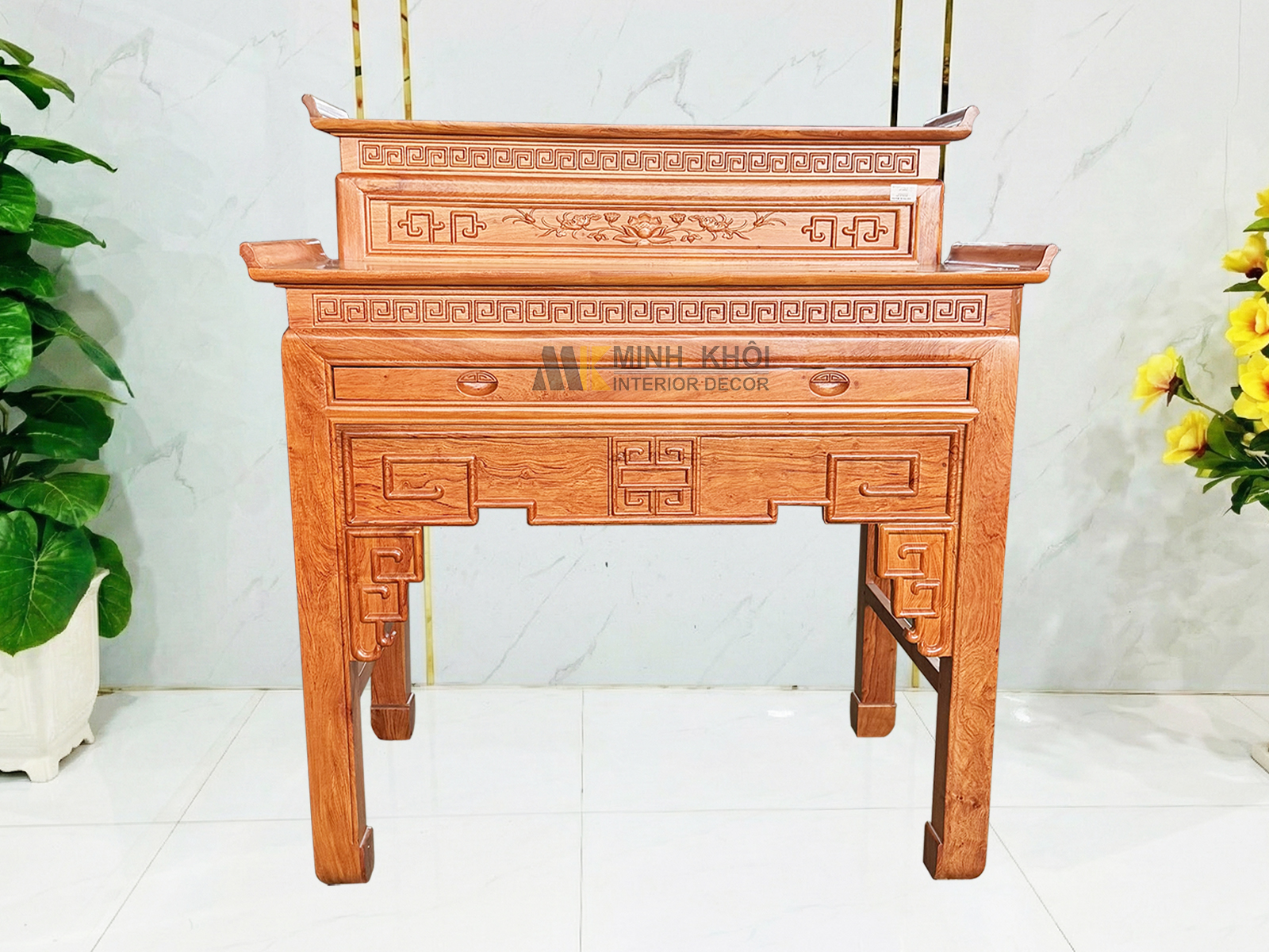 Bàn Thờ Gỗ Hương Đá 2 Tầng - BT912