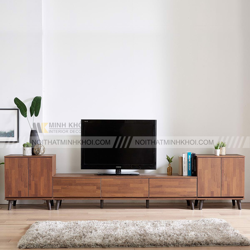 Các mẫu thiết kế kệ tivi gỗ công nghiệp phổ biến