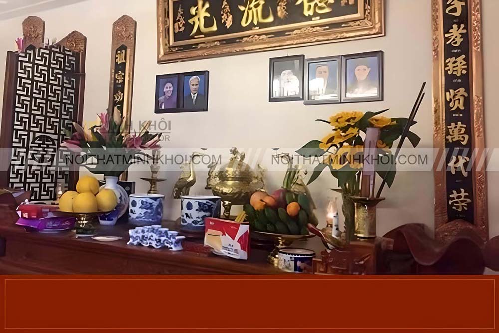 Cách đặt 2 bát hương trên bàn thờ