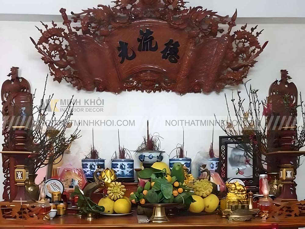 Cách đặt 5 bát hương trên bàn thờ