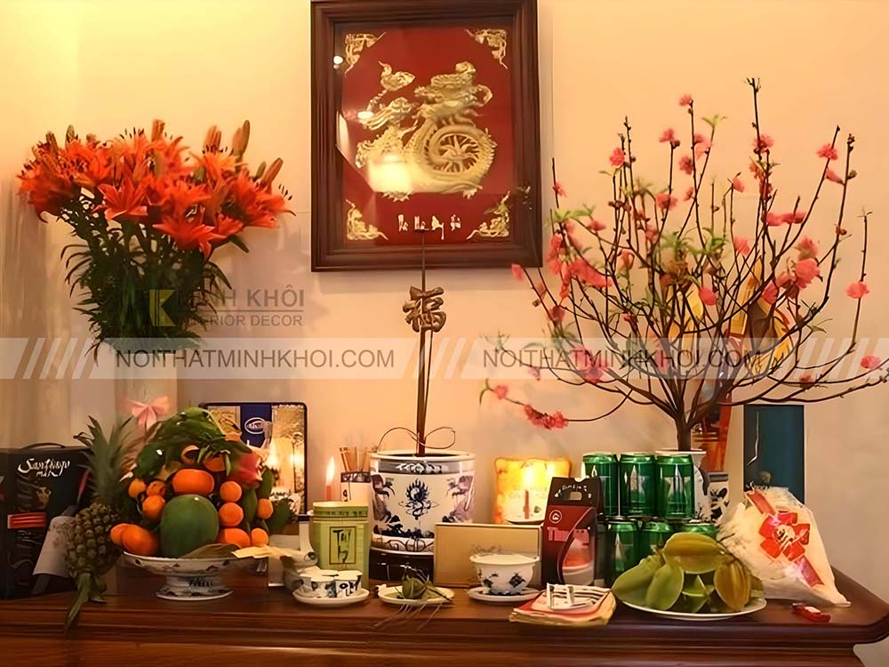Cách sắp xếp bàn thờ có 1 bát hương