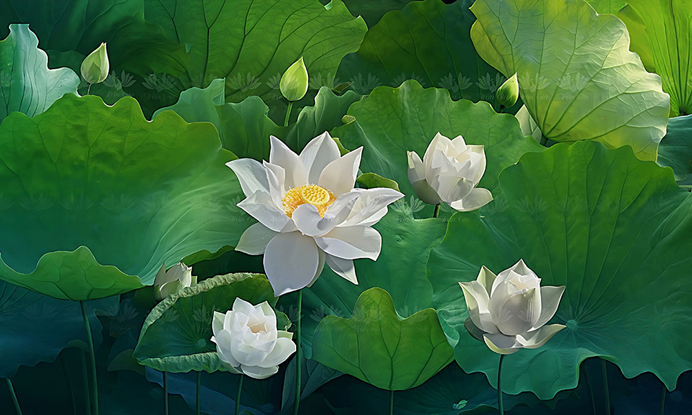 Cắm Hoa Bàn Thờ Phật Sử dụng hoa sen trắng