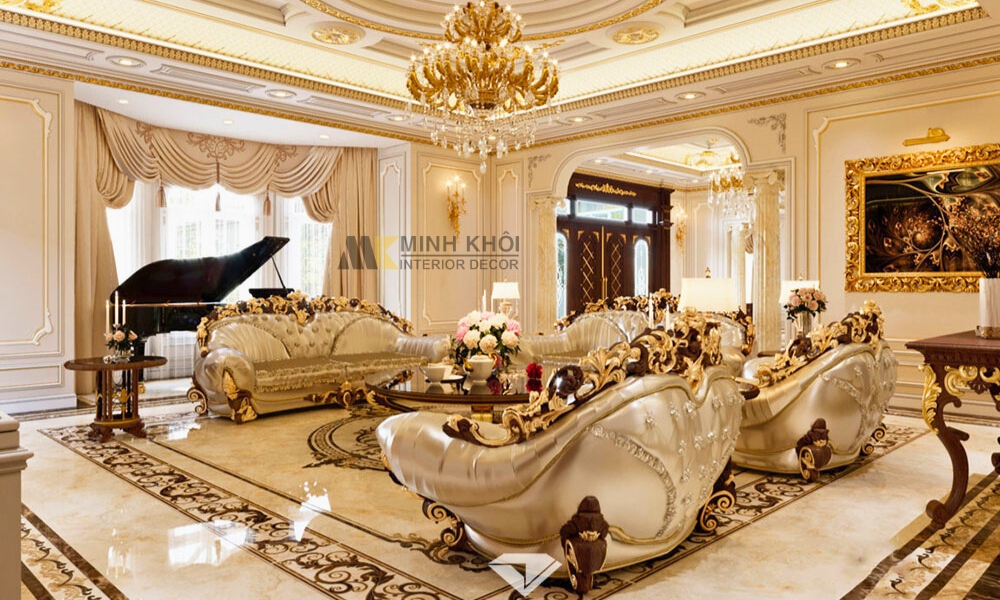 Chọn nội thất phù hợp cho Phòng Khách Tân Cổ Điển 