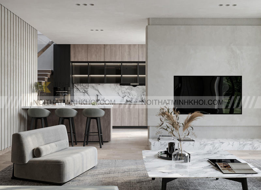 Đặc điểm của kệ tivi ngăn phòng khách và bếp