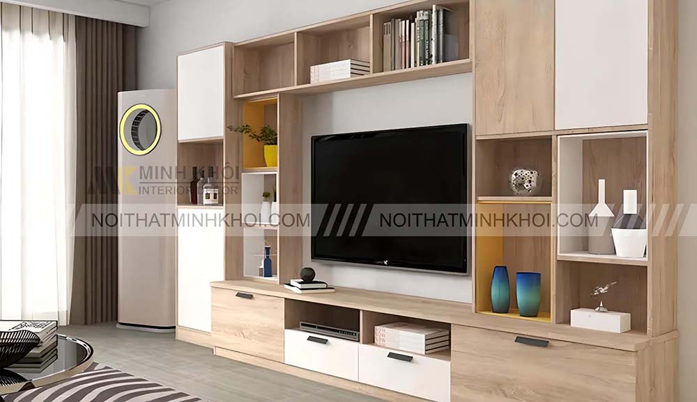 Đặc điểm của kệ tivi phòng khách nhà ống