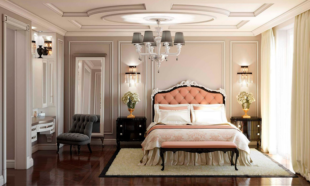 Decor đầu giường phòng ngủ cổ điển