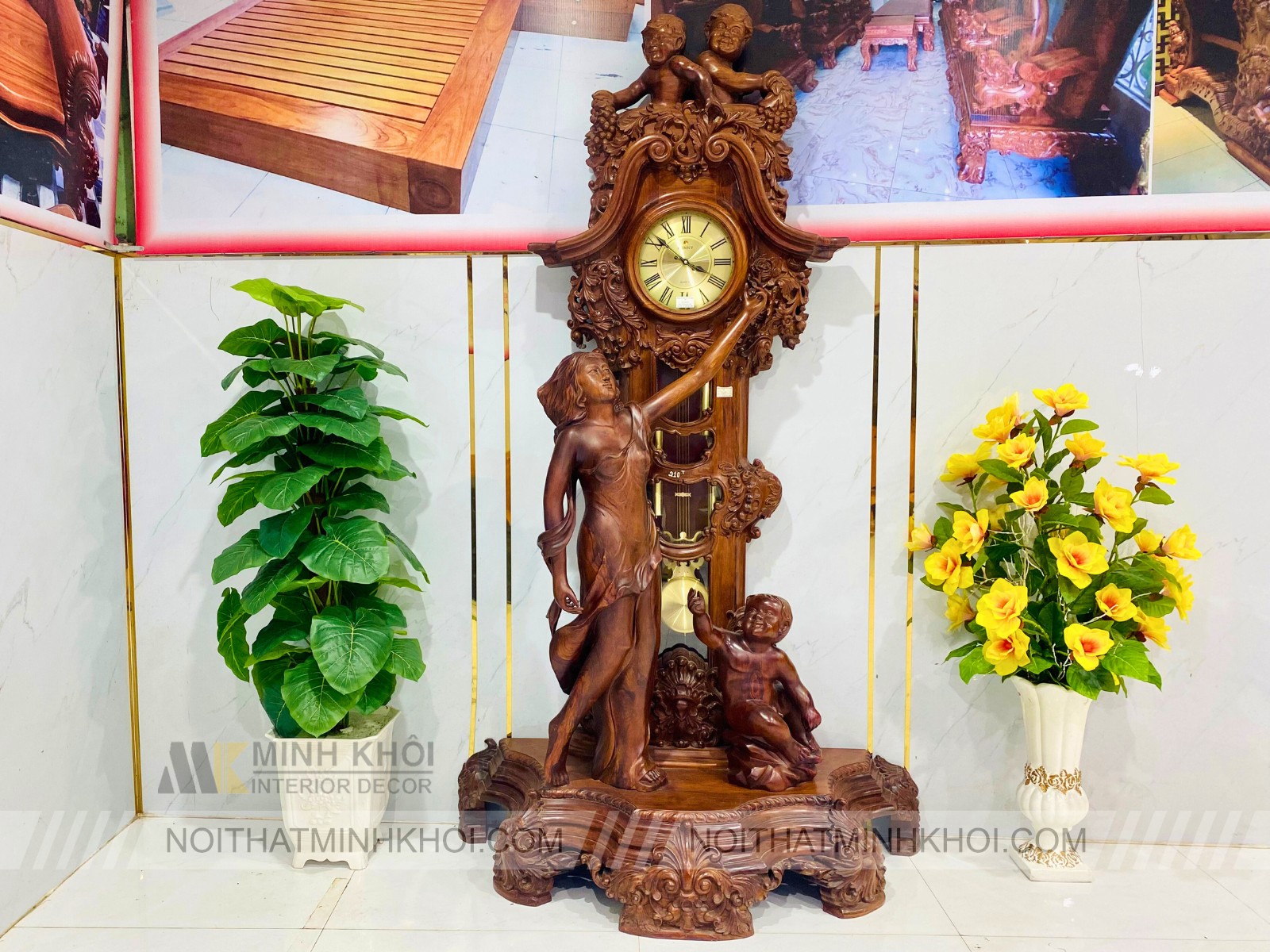 Đồng Hồ Gỗ Cẩm Lai Ngọc Nữ Đẳng Cấp - DHG919