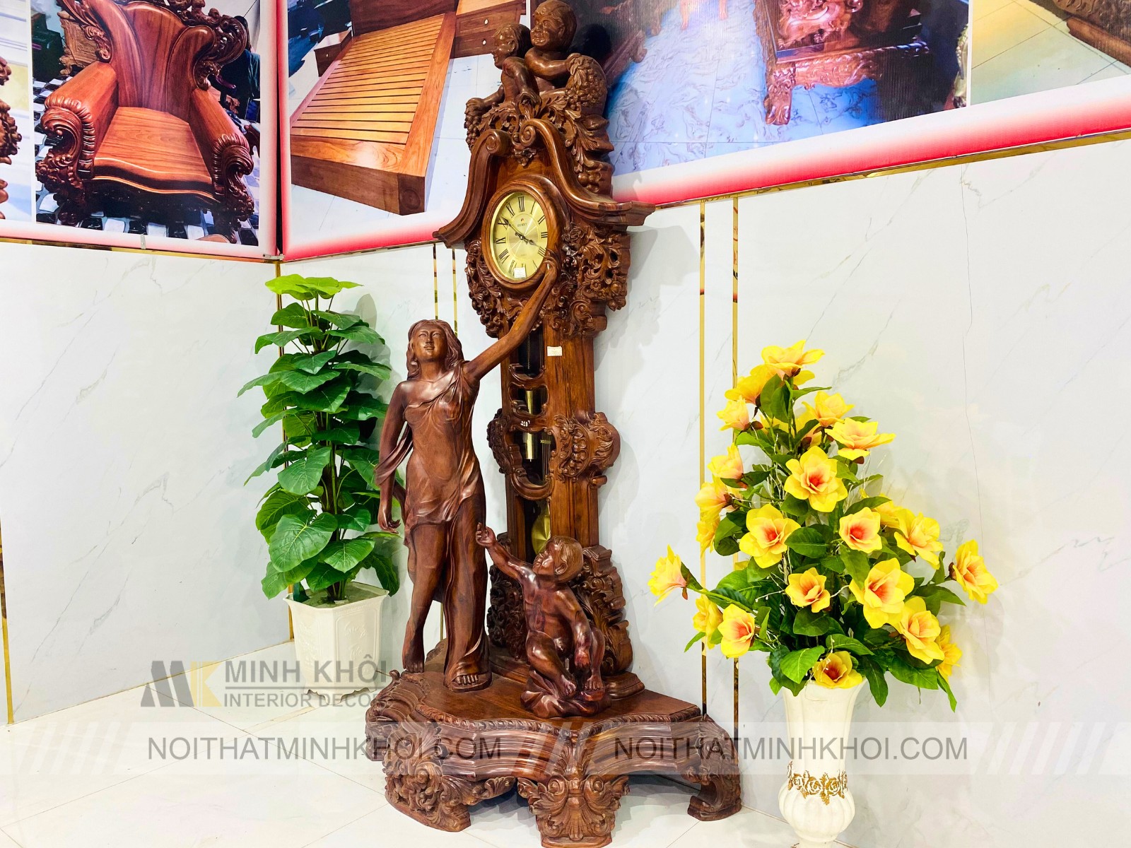 Đồng Hồ Gỗ Cẩm Lai Ngọc Nữ Đẳng Cấp - DHG919