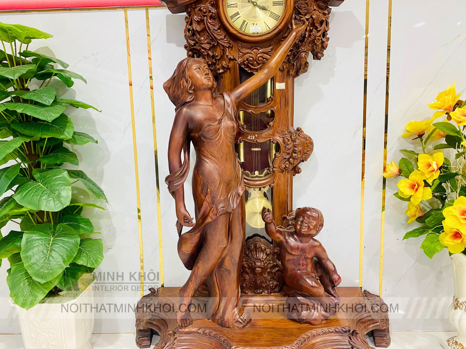 Đồng Hồ Gỗ Cẩm Lai Ngọc Nữ Đẳng Cấp - DHG919