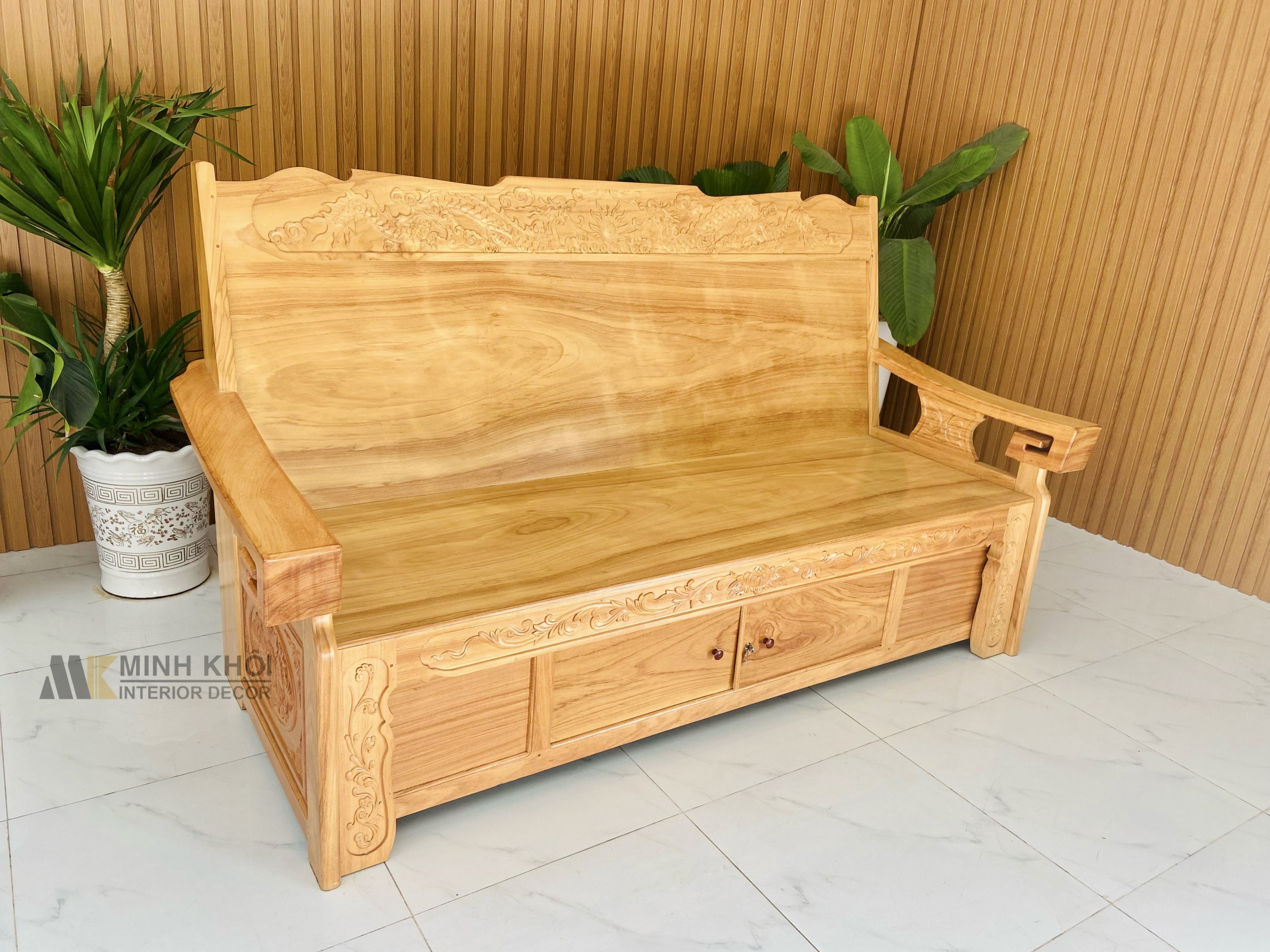 Ghế Trường Kỷ Gỗ Gõ Đỏ - GTK140