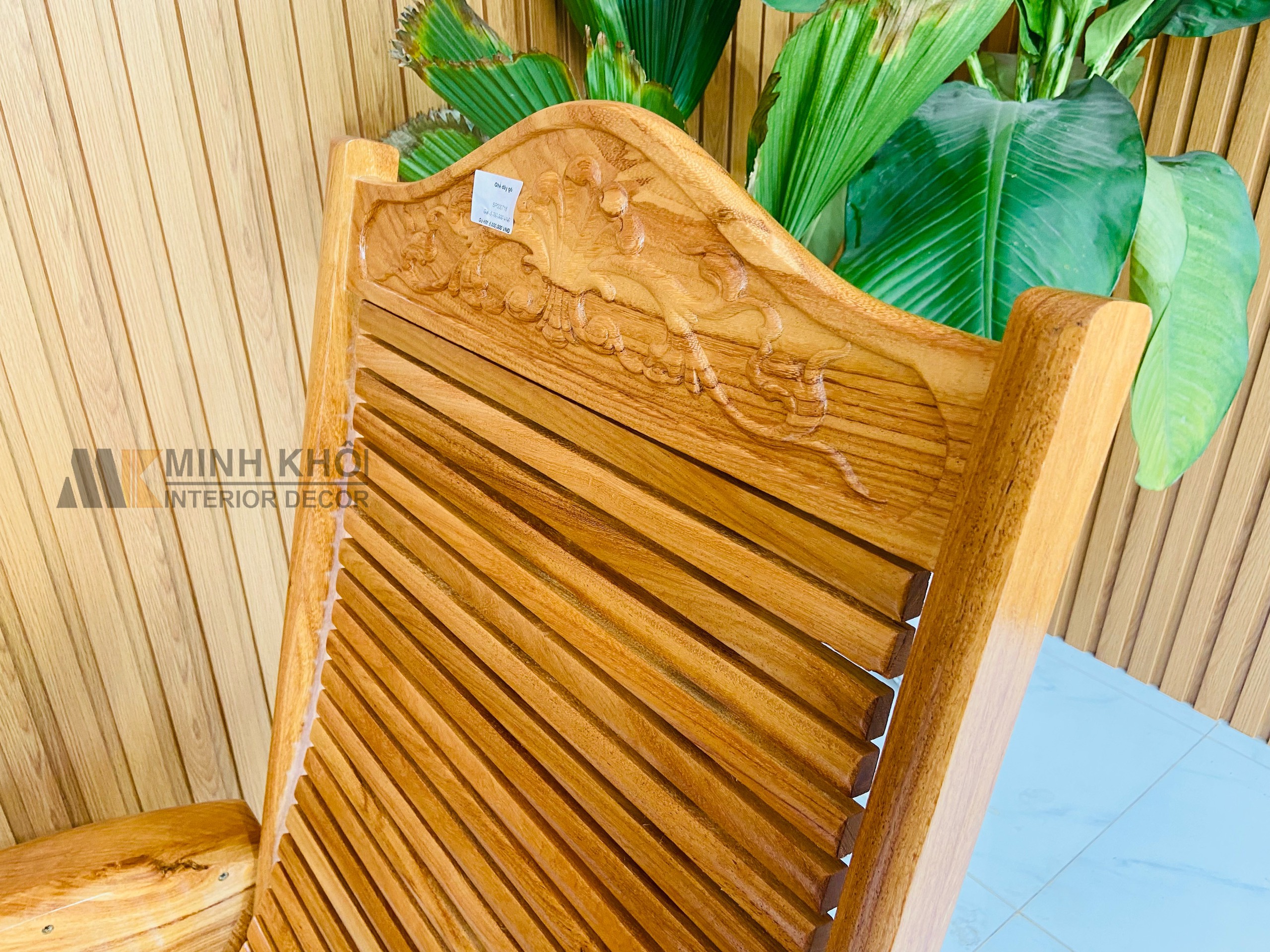 Ghế dây gỗ gõ đỏ - GPK201