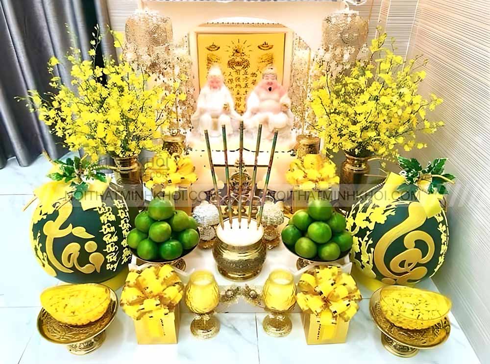 Giá bàn thờ ông địa màu trắng