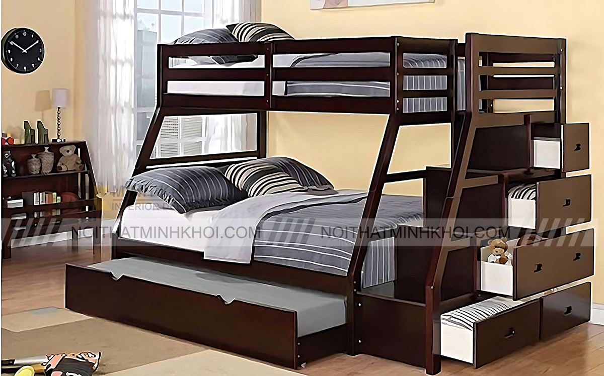 Giường 2 tầng người lớn gỗ công nghiệp bền đẹp