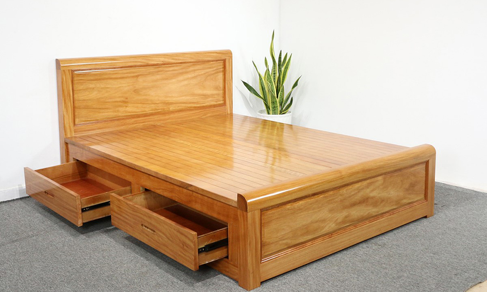 Giường Bệt Có Hộc Tủ Phong Cách Tối Giản