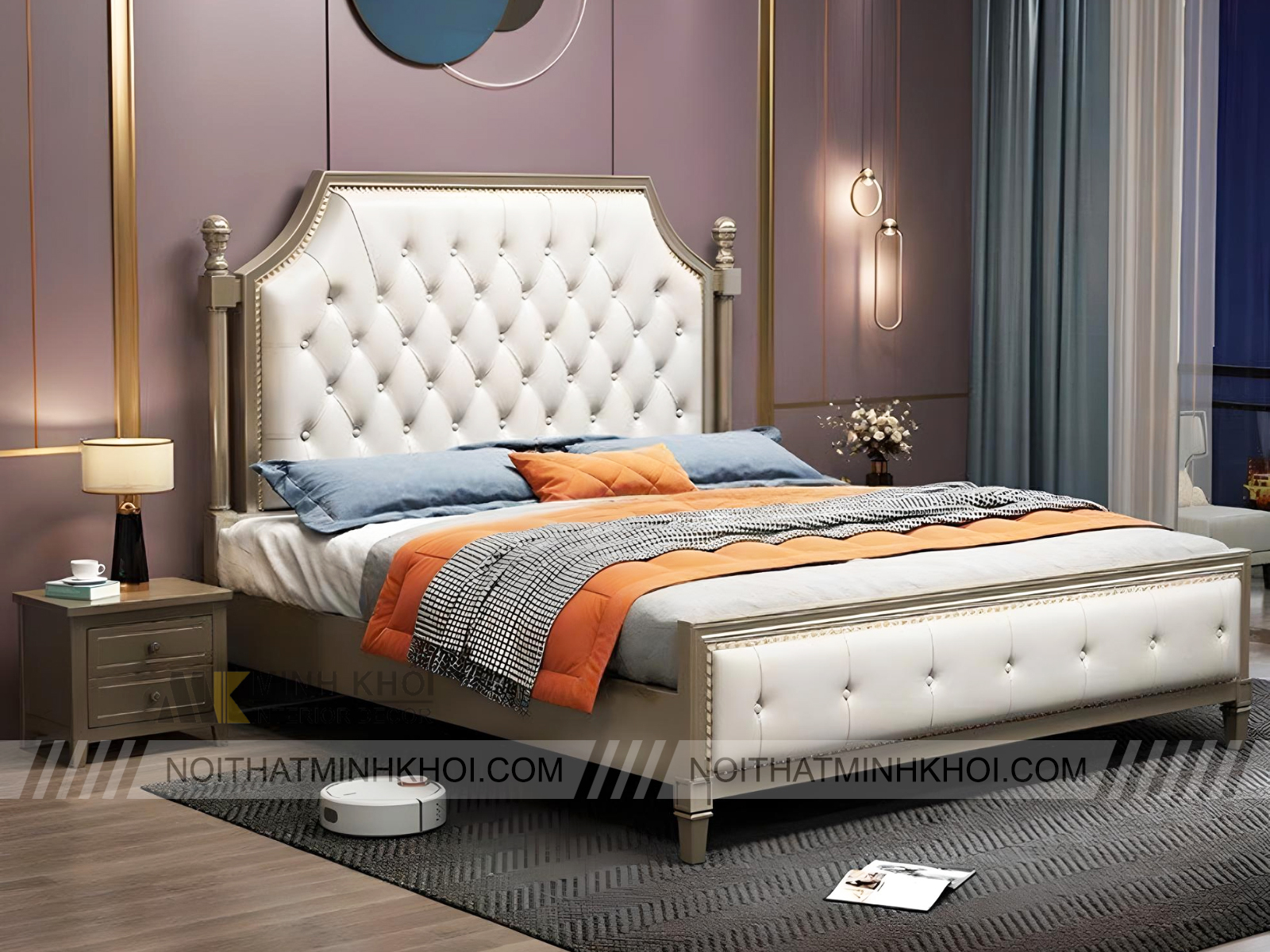 Giường Bọc Da Hiện Đại Sang Trọng - GN1312