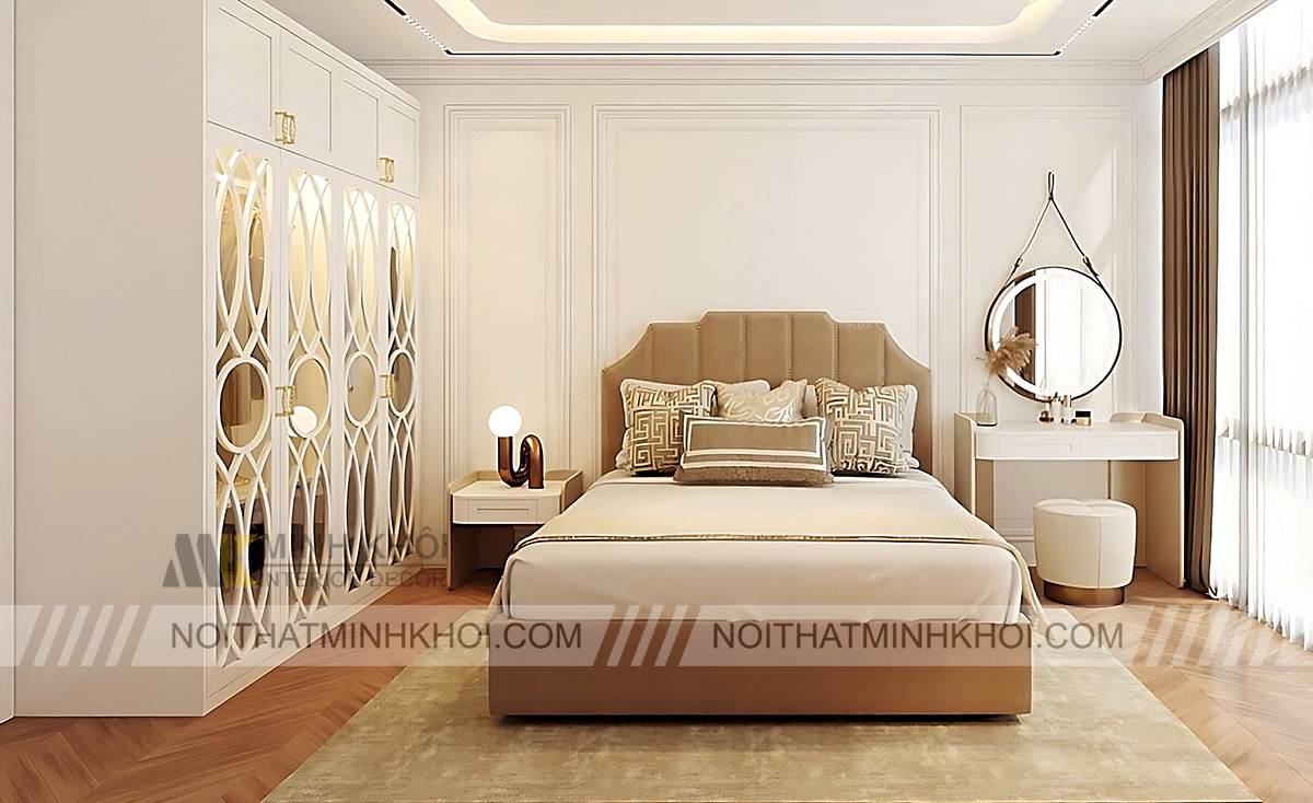 Giường Bọc Nệm Phong Cách Châu Âu Sang Trọng - GN053