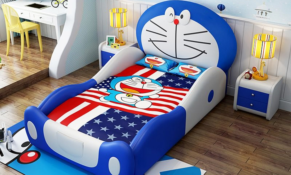 Giường cho bé trai hình Doremon năng động