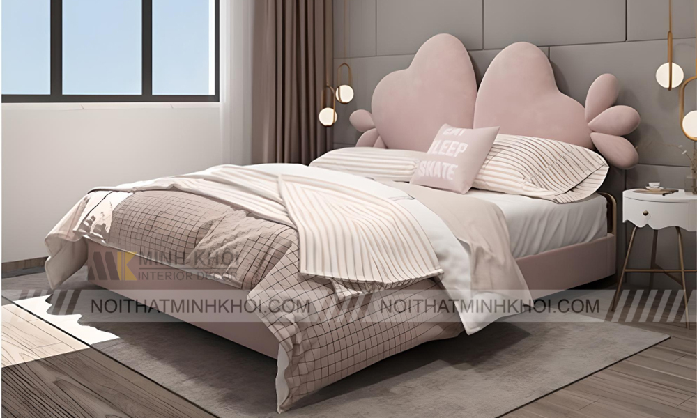 Giường Công Chúa Cho Bé Gái Màu Hồng Cực Xinh